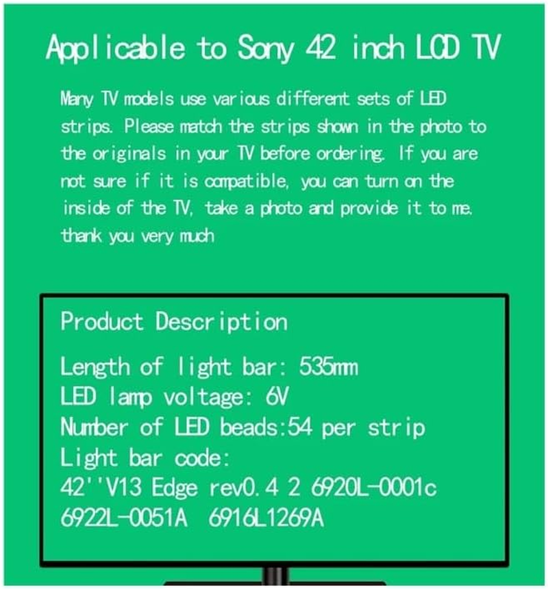 For TX-L42DT60 S-Ony KDL-42R500A 42PFL5038K LG 42LA644V 42LA641S 42LA6400 42LA643V 42LA645V 42LA640S 42LA645V 42GA6400 image number 5