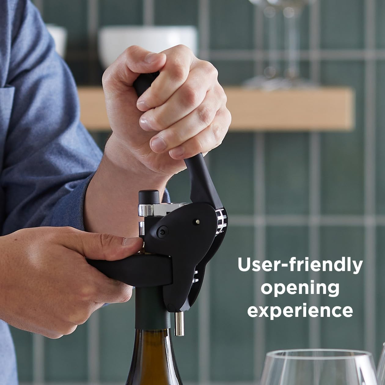 Rabbit 6-Piece Black Polycarbonate Wine Tool Kit