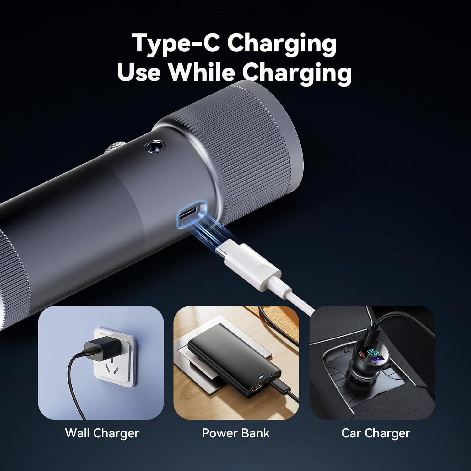 RGB LED Photography Flashlight,7500Mah Aluminum Alloy Patterned Ambient Spotlight,Portable Optical Snoot Light with 4 Color Filters with 20 Gobos for Vlog/Sns image number 1