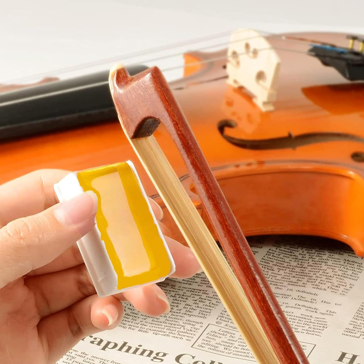 JCHFR 3 Pcs Natural Rosins for Violin, Rosin Violin Rosin, Low Dust Universal Rosin for Violin Viola and Cello image number 2