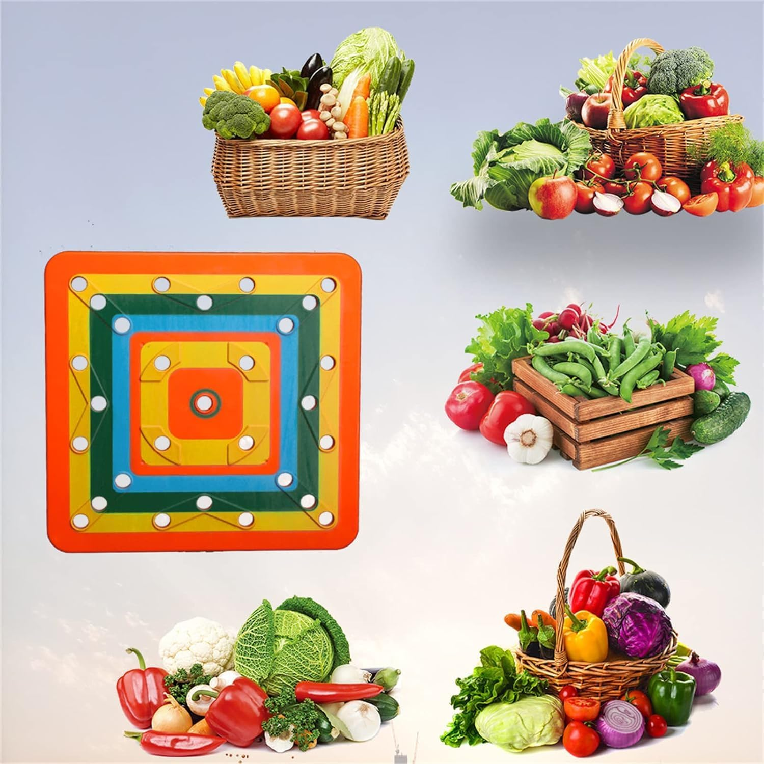 Square Foot Gardening Template | Portable ABS Square Template for Seeds Planting | Seed Sowing Tool Kit for Planting Vegetables and Fruits Gardening Supplies image number 6