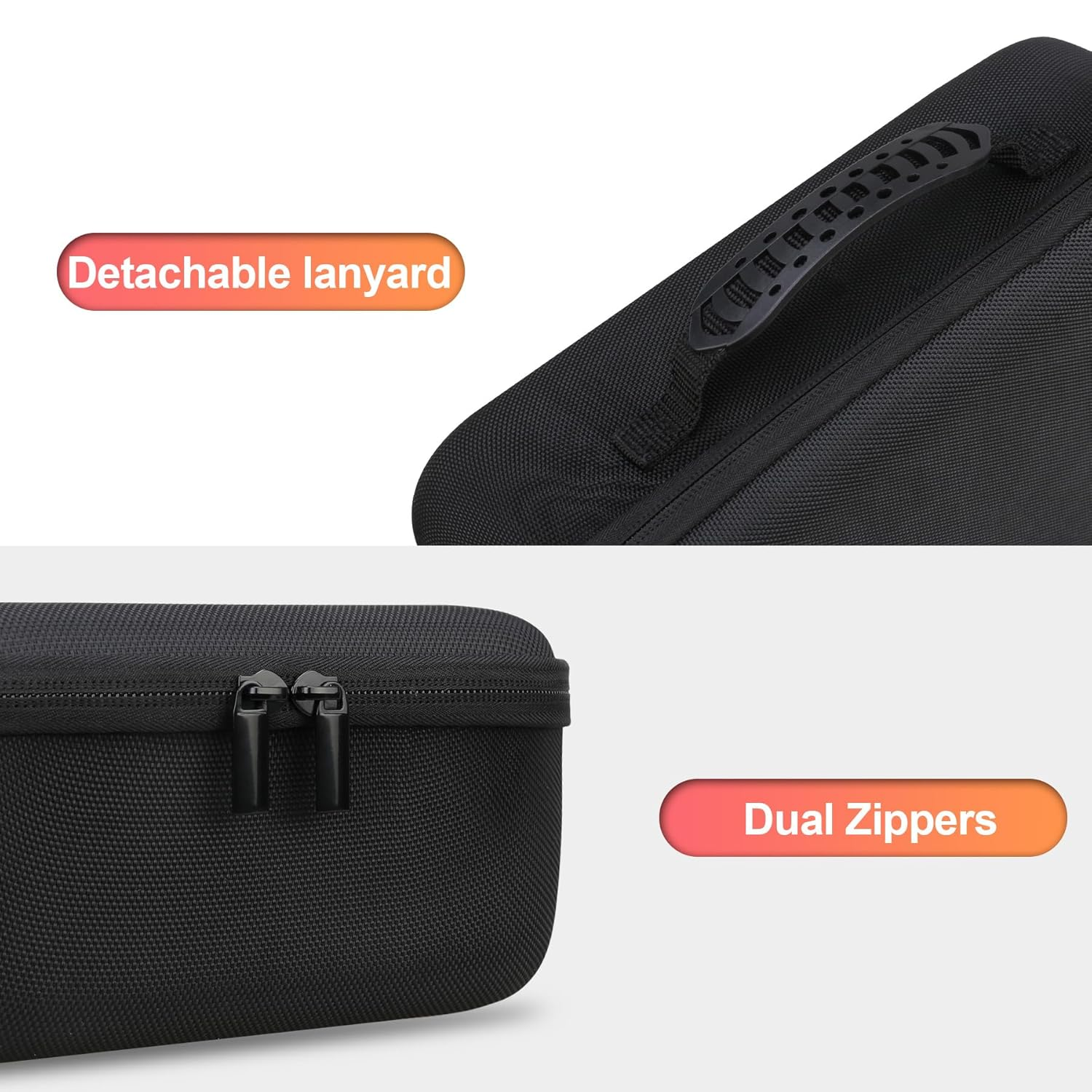 BOVKE Hard Case for Smart Nebulizer for Breathing Problems, Desktop Inhaler Nebulizer for Home Use, Storage Bag for Digital Asthma Nebulizer Machine for Adults and Kids, Space for Masks, Cables, Black