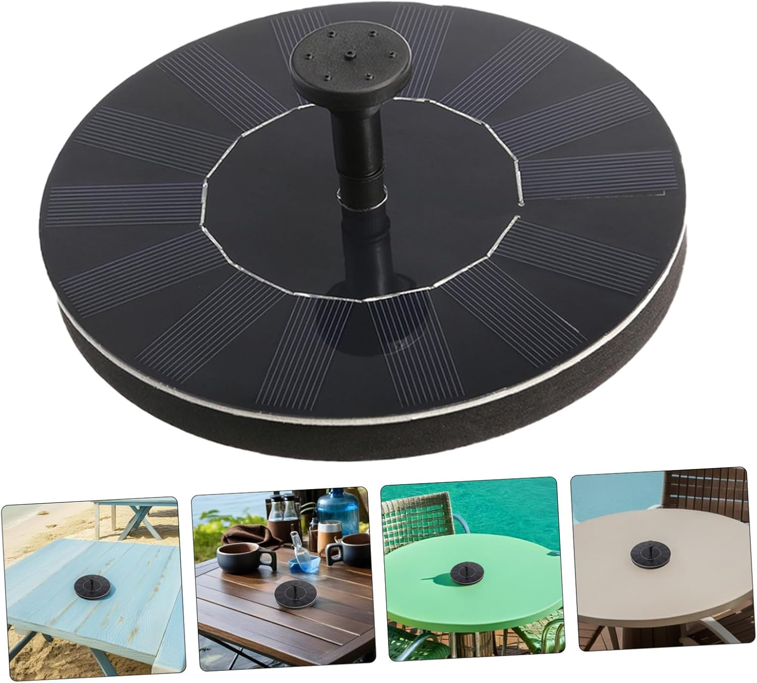 Solar Water Fountain Solar Fountain Outdoor Small Pond Abs Black image number 1