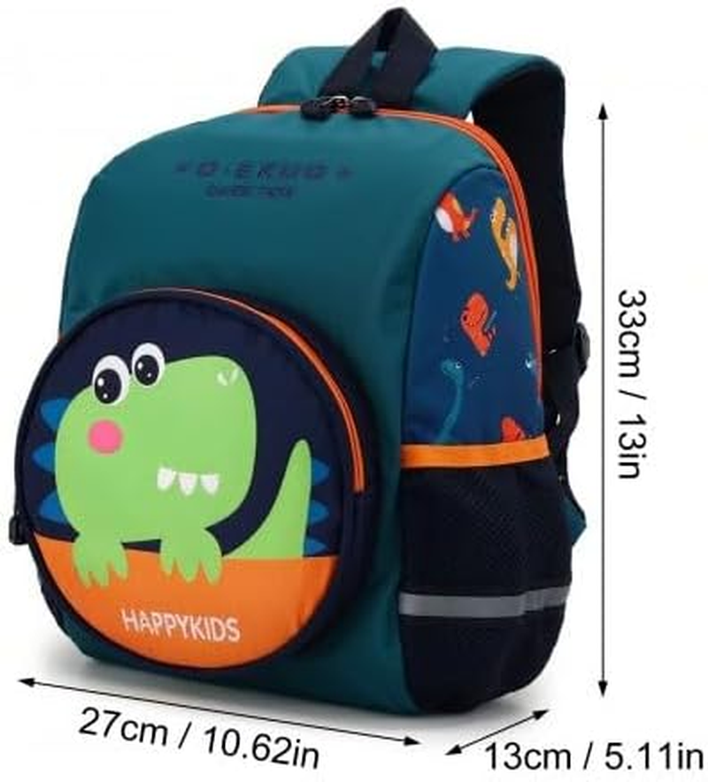 Kids Backpack, Preschool Backpack, Toddler Backpack with Chest Strap, Dinosaur Children'S Backpack, Adjustable Straps, Kids Travel Bag for Bookbag, Nursery 3-6 Years Old Toddler, Green image number 3