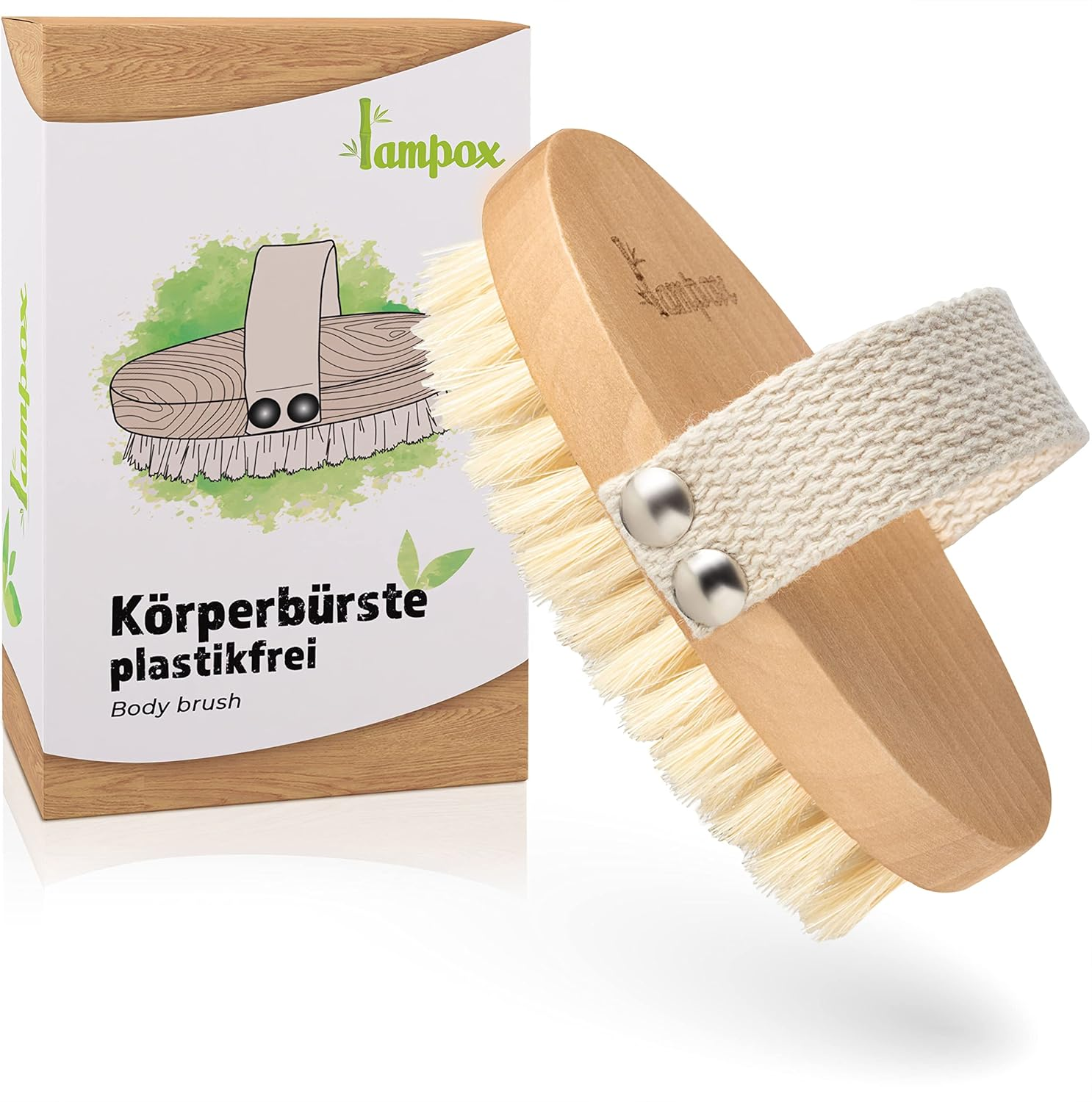 Body Brush Oval without Plastic, Dry Brush, Exfoliating Brush, Massage Brush, Exfoliating Body, Brush for Removing Dead Skin, Improves Lymphatic Functions image number 4