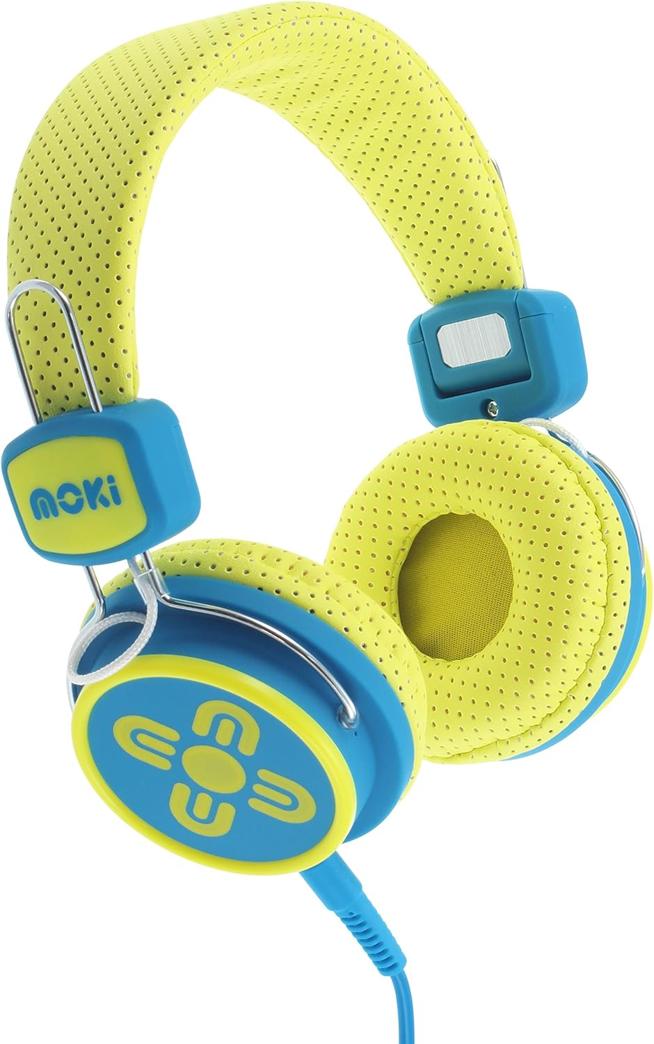 Moki ACCHPKSYB Kid Safe Volume Limited Headphones, Yellow/Blue