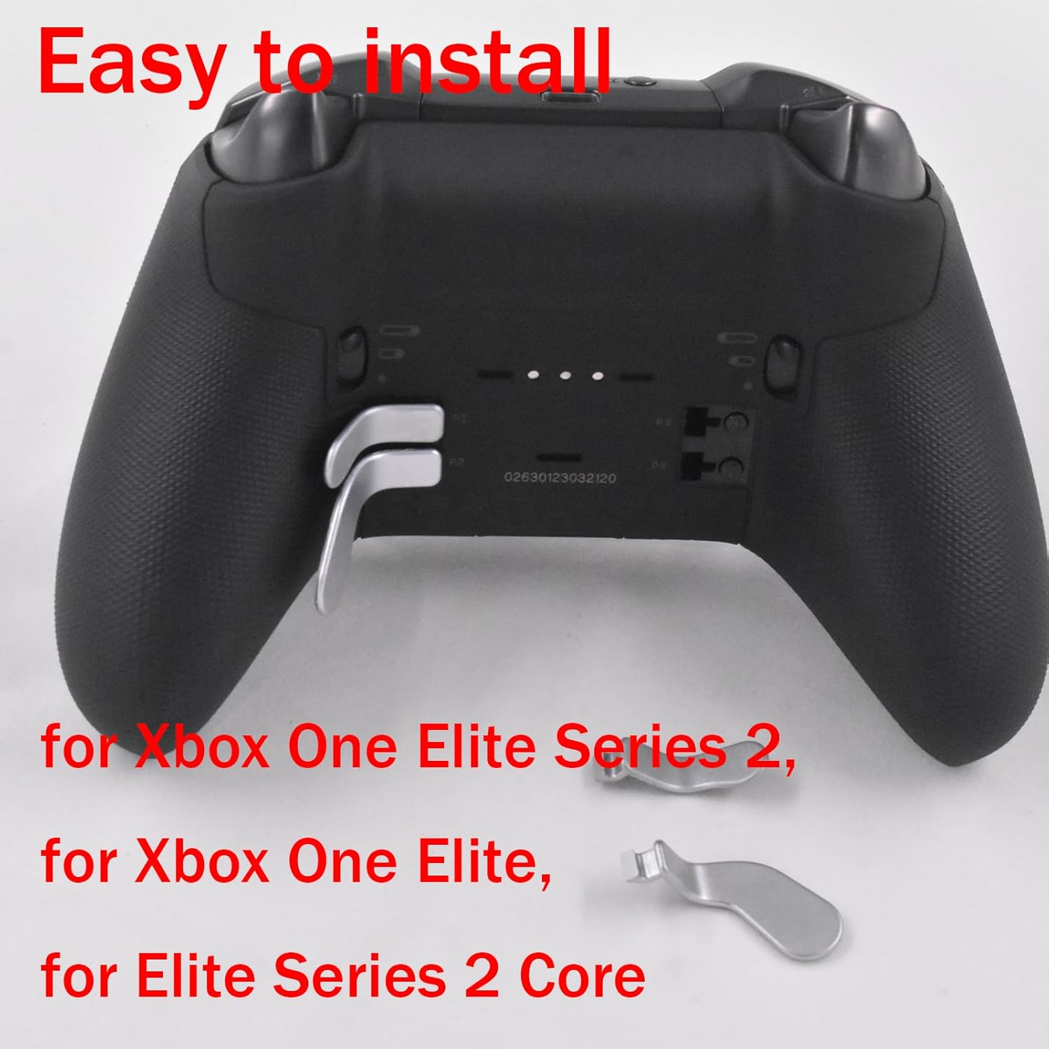 4 Pcs Elite 2 Core Controller Paddles for Xbox One Elite Series 2, Elite Control Paddles for Xbox One Elite, Elite Controller Metal Paddles for Xbox One Elite Series 2 (Silver)