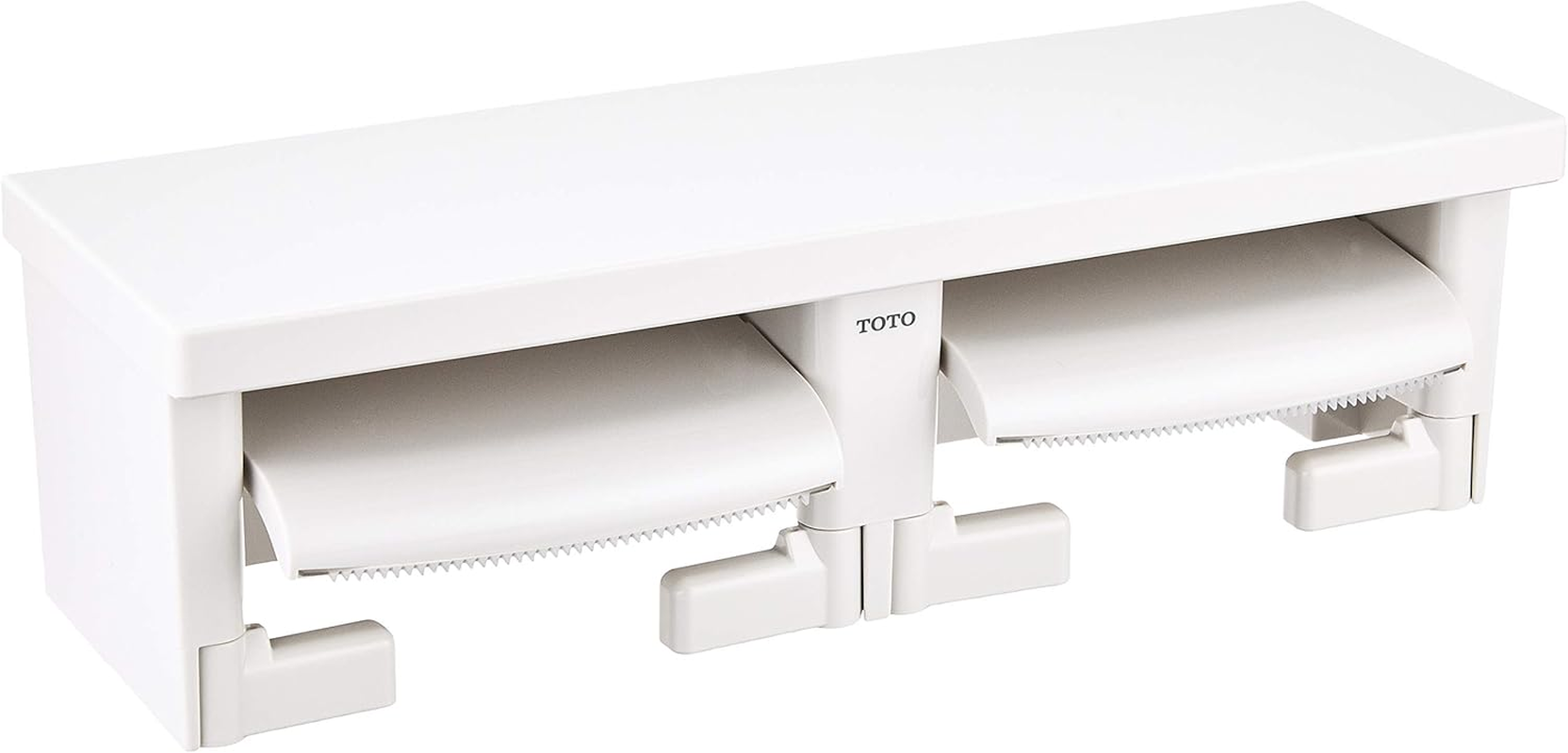 TOTO YH650#NW1 Double Toilet Paper Dispenser, Flat Shelf (Resin), White - Pastel Ivory image number 5