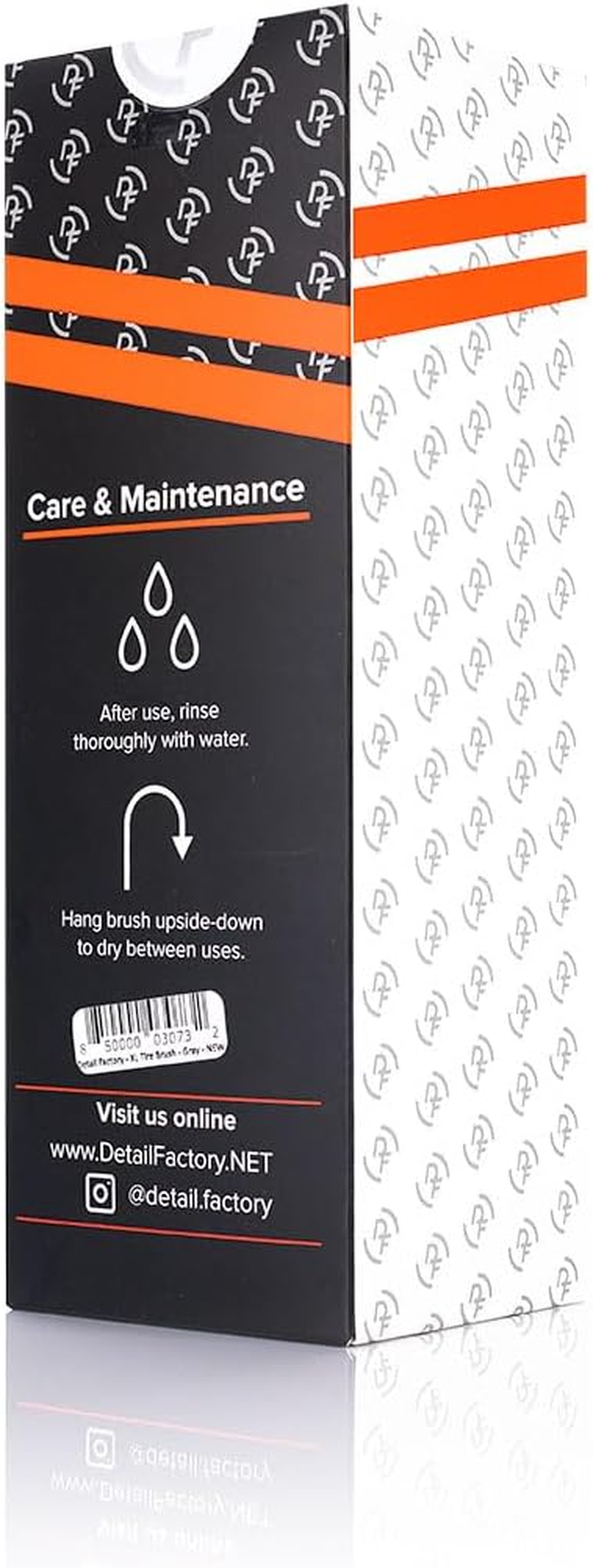 Detail Factory - Progrip XL Tire Brush - Ergonomic Progrip Handle - Stiff Synthetic Bristles to Cut through Grime - Grey and Black image number 2