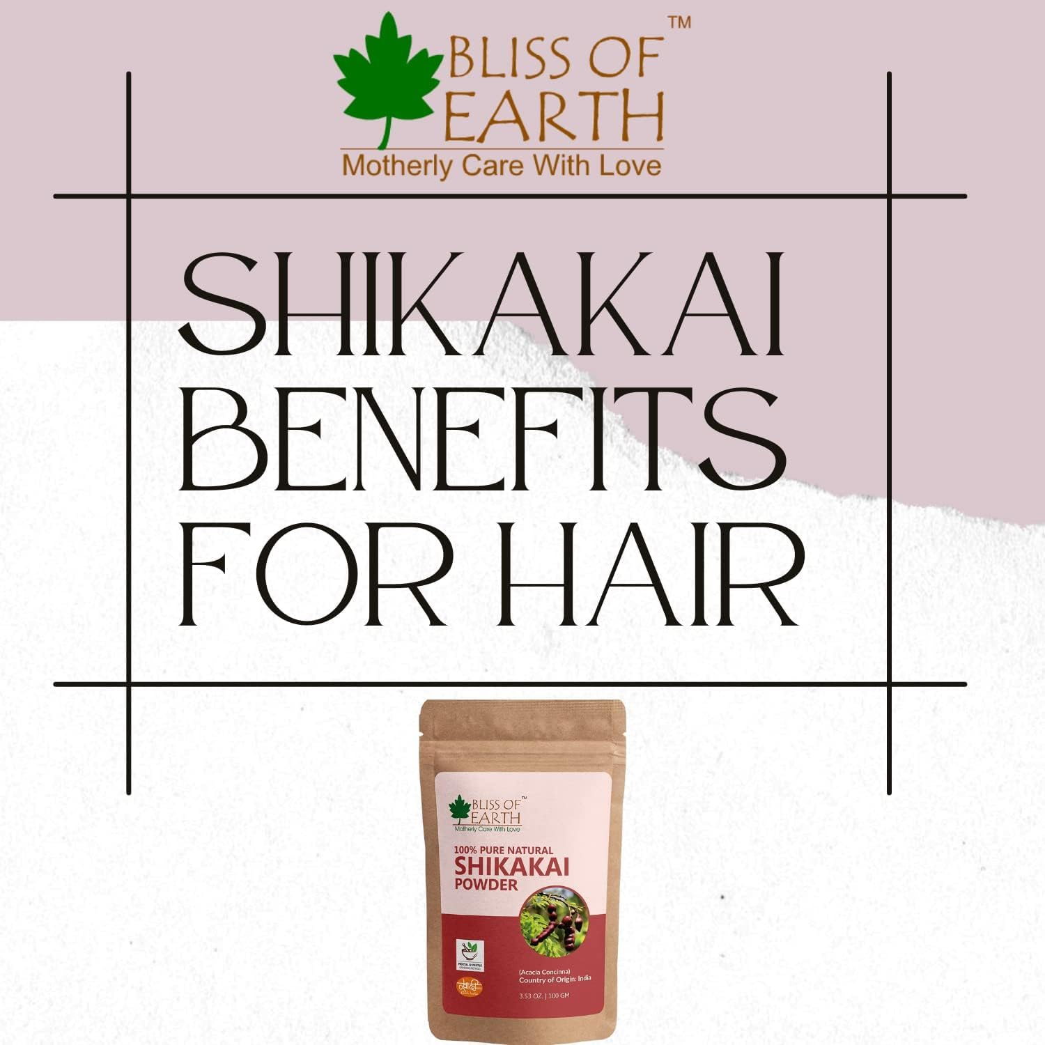 Bliss of Earth Amla, Reetha, Bhringraj, Shikakai, and Hibiscus Powder for Hair Growth & Hair Mask 100Gm Pack of 5 image number 4