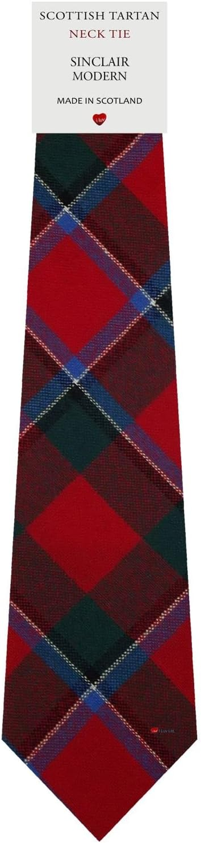 Mens All Wool Tie Woven and Made in Scotland in Sinclair Modern Tartan image number 2