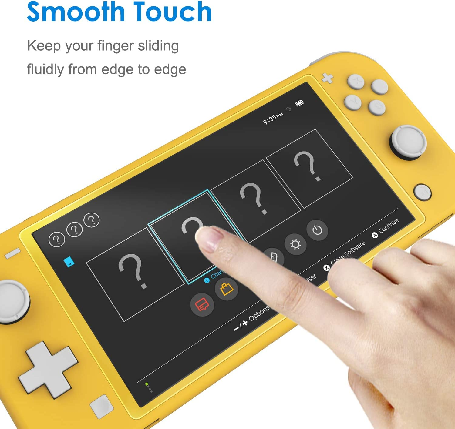 Jetech Screen Protector for Nintendo Switch Lite 2019, Tempered Glass Film, HD Clear, 3-Pack image number 1