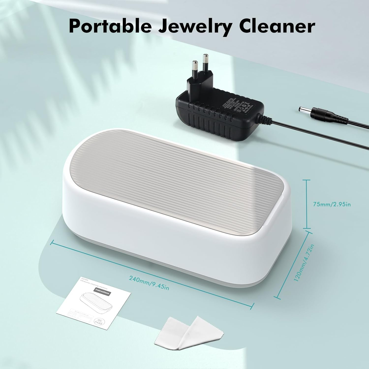 Ultrasonic Cleaning Device 48 Khz Ultrasonic Cleaning Device Glasses 640 Ml Ultrasonic Cleaner 40 W Jewellery Cleaner Ultrasonic Glasses Cleaner Ultrasonic Device for Jewellery Dentures
