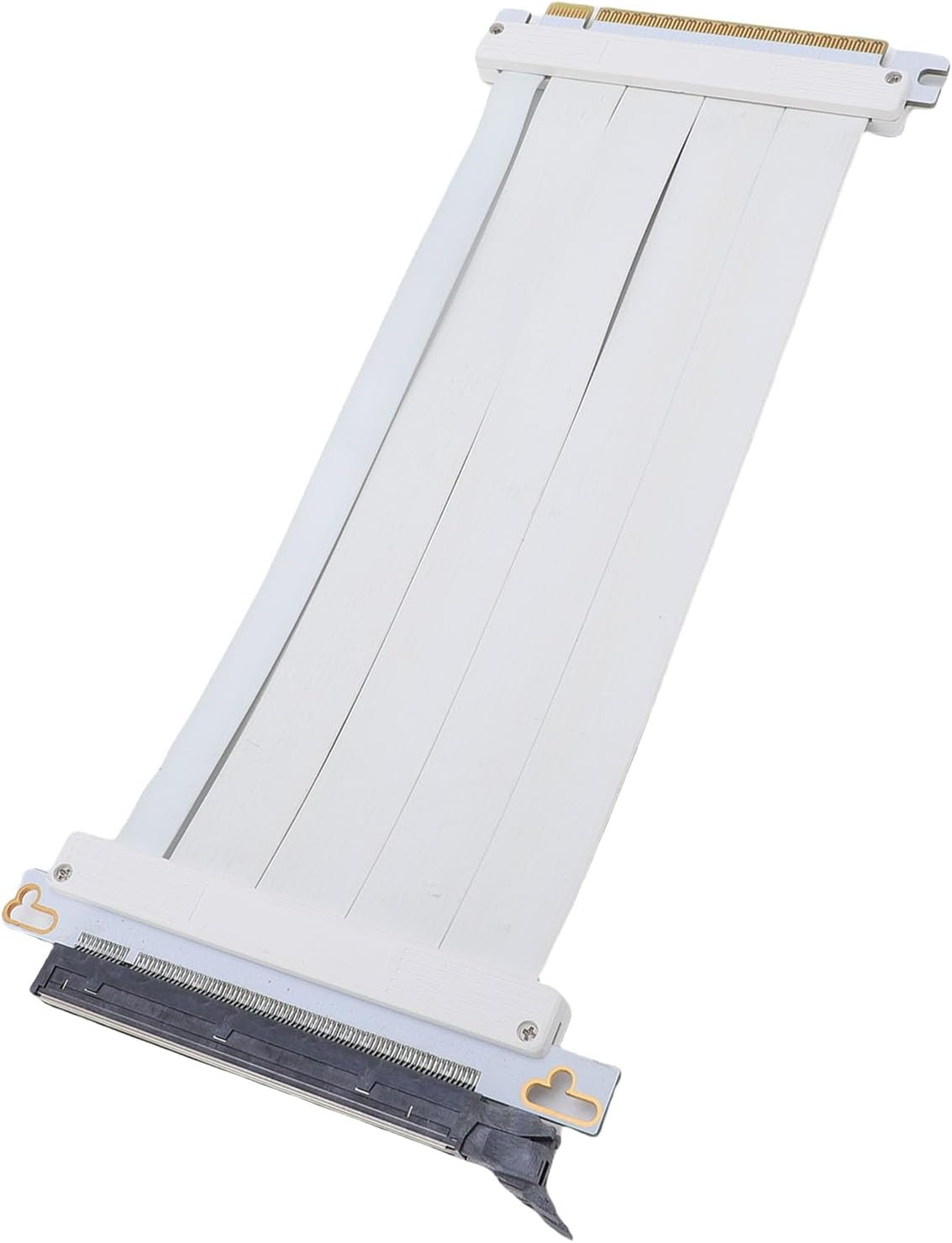 Jectse PCIE 5.0 X16 Riser Cable, 128Gbps High Speed Flexible Extender Card Extension Port 180 Degree Adapter, PCIE 5.0 X16 Graphics Card Extension Cable, 20Cm White image number 5