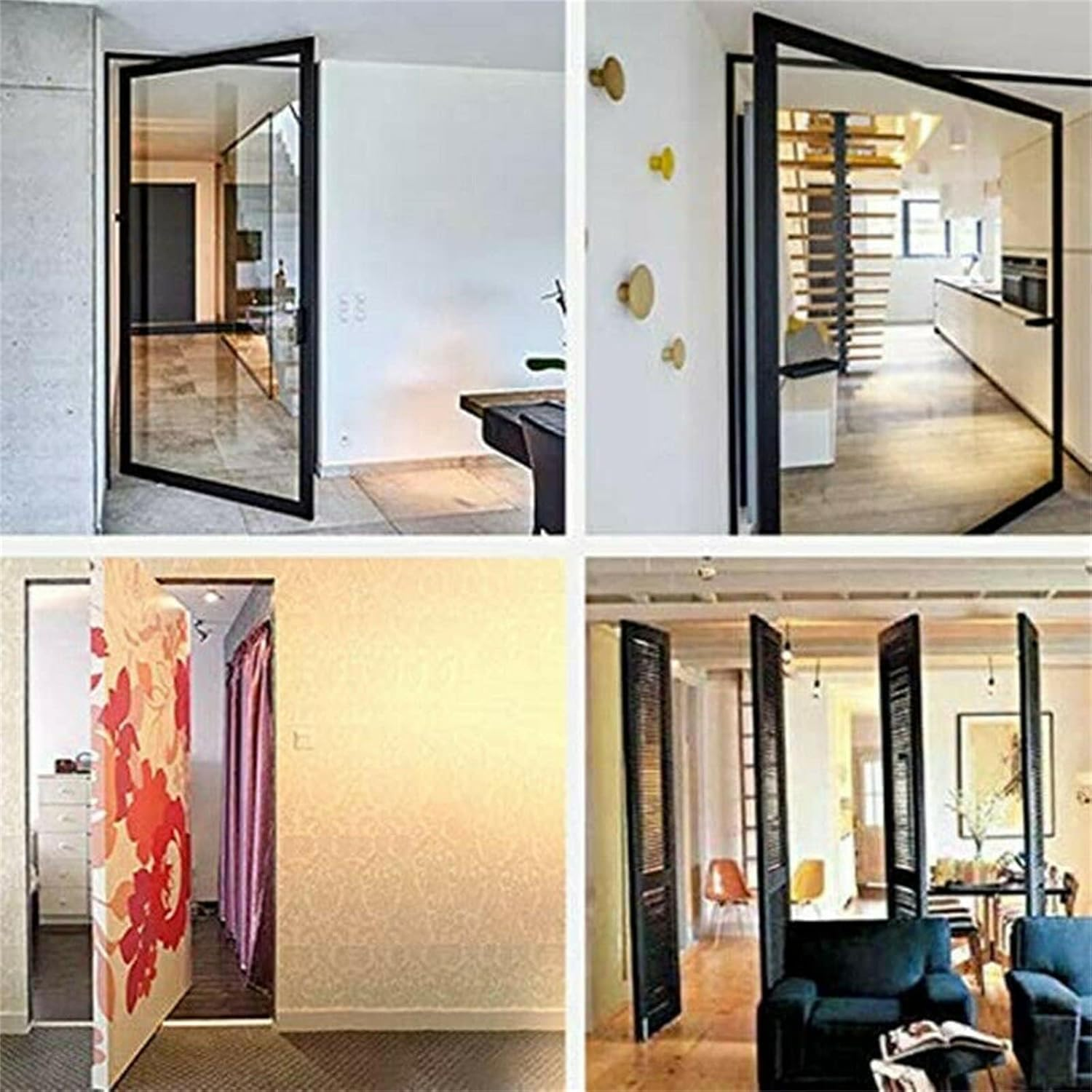 WYJREES Door Pivot Hinges, Heavy Duty Pivot Hinge with 360 Degree Rotation for Wood Door, Stainless Steel Invisible Pivot Door Hardware for Bookshelf, Rotary Center Hung Pivot Hinges for Secret Door image number 3