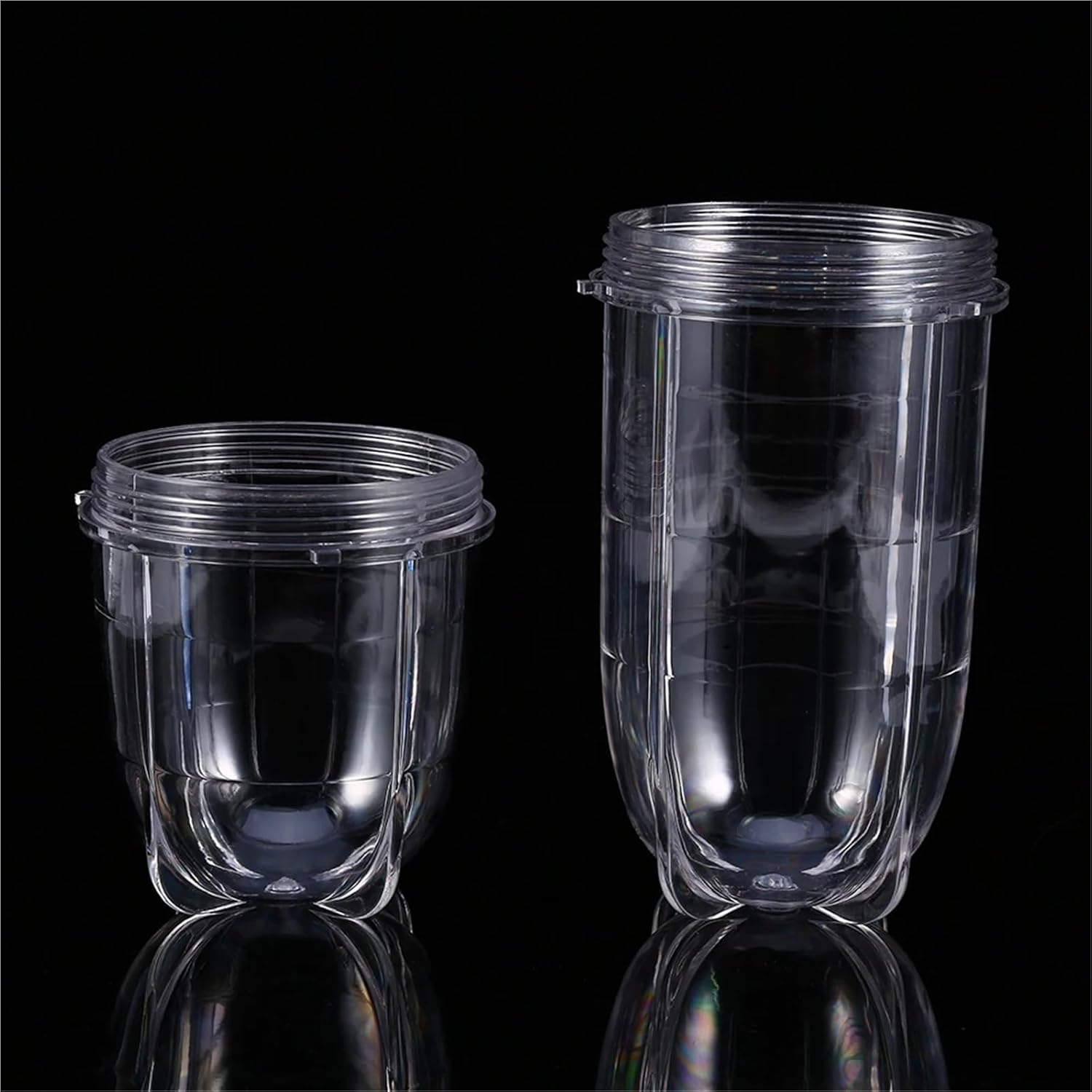Tall and Short Cup Mug Plastic Tall or Short Transparent Cup Mug Blender Juicer Replacement Parts Accessories Tall & Short Cup Replacement Parts(Small) image number 1
