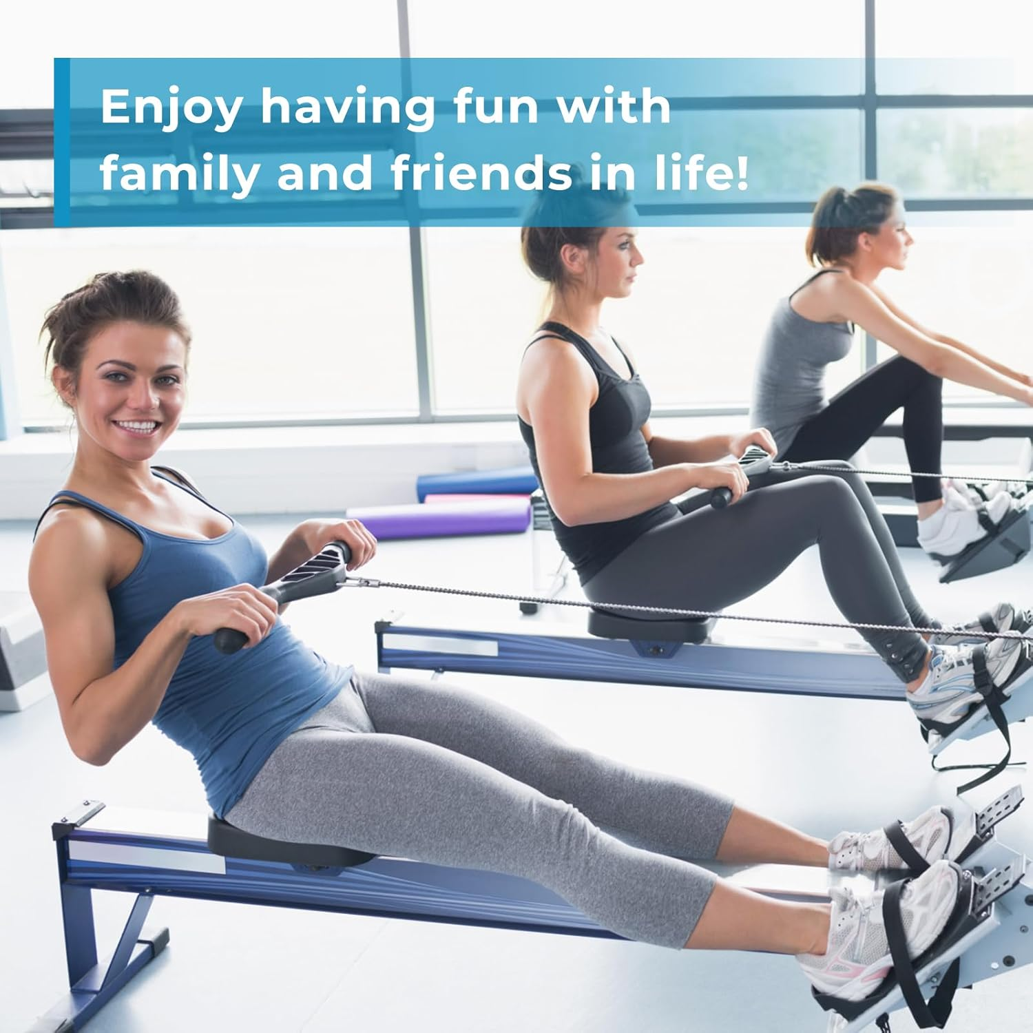 Arrogantf Rowing Machine Foot Straps Compatible with Concept 2 Rower (Models: D & E) Foot Strap Fitness Foot Straps Replacement Parts for Sunny Health Rowing Machine - 2 Pack image number 5