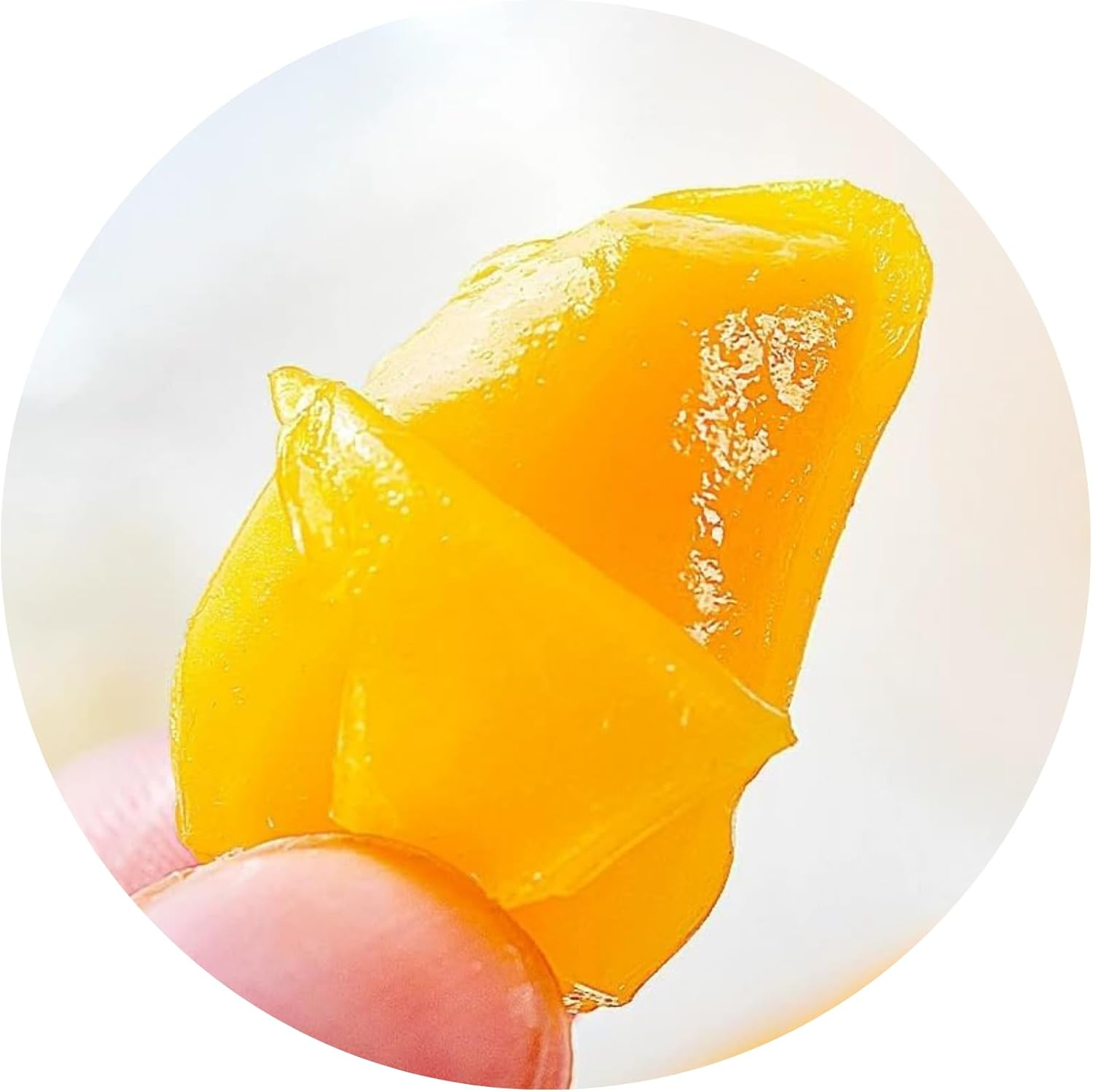 Juicy Jelly Peeled Gummy Mango Lollies, Yellow Fruit-Shaped Sweets, 1Kg image number 3