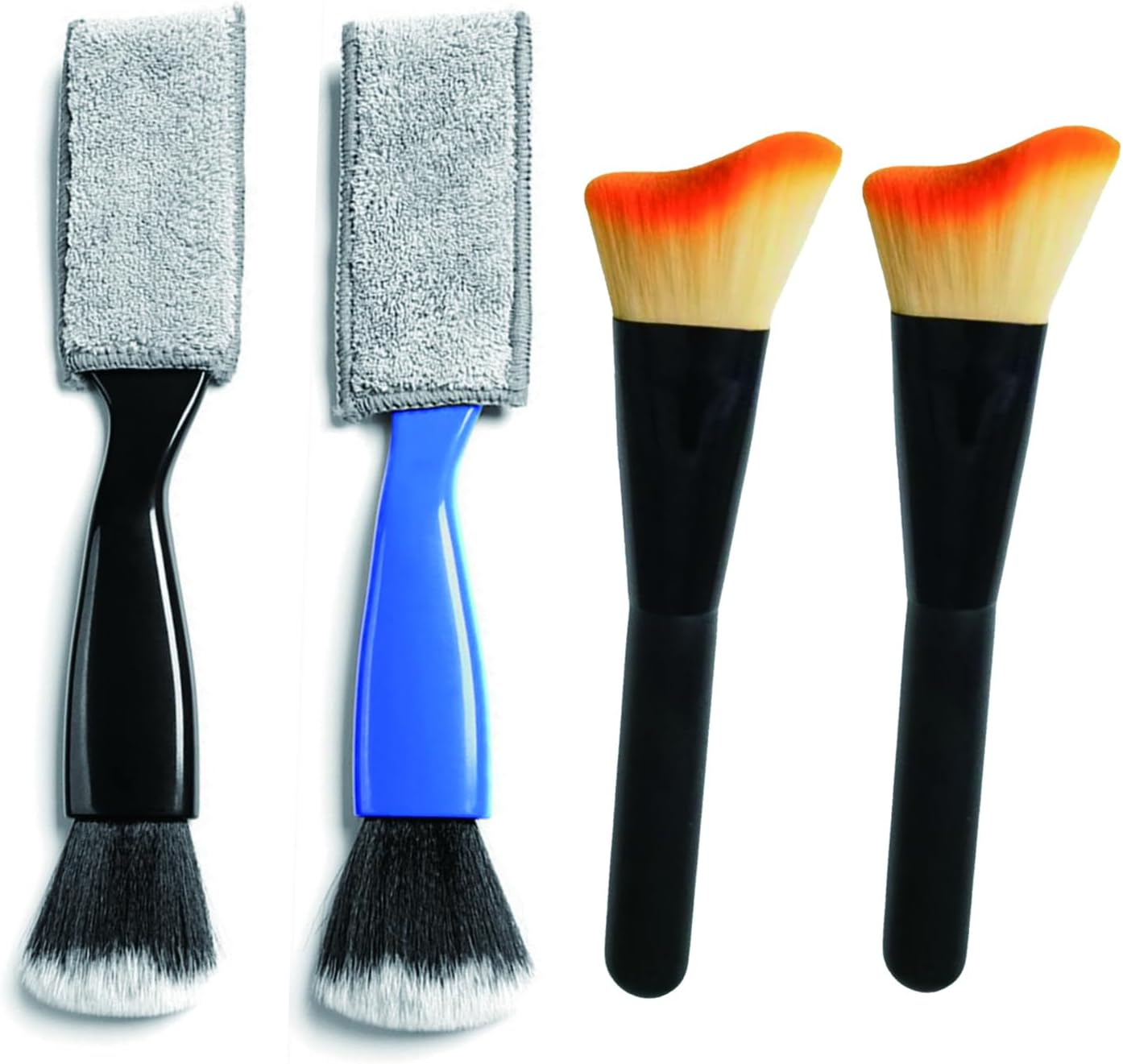 2 PCS Car Interior Dusting Brush, Car Cleaning Brush Beauty Brush, Soft Bristle Detail Brush Dusting Tool for Car Dashboard, Air Conditioning Vents Etc., Anti-Scratch Crevice Brush,Yellow