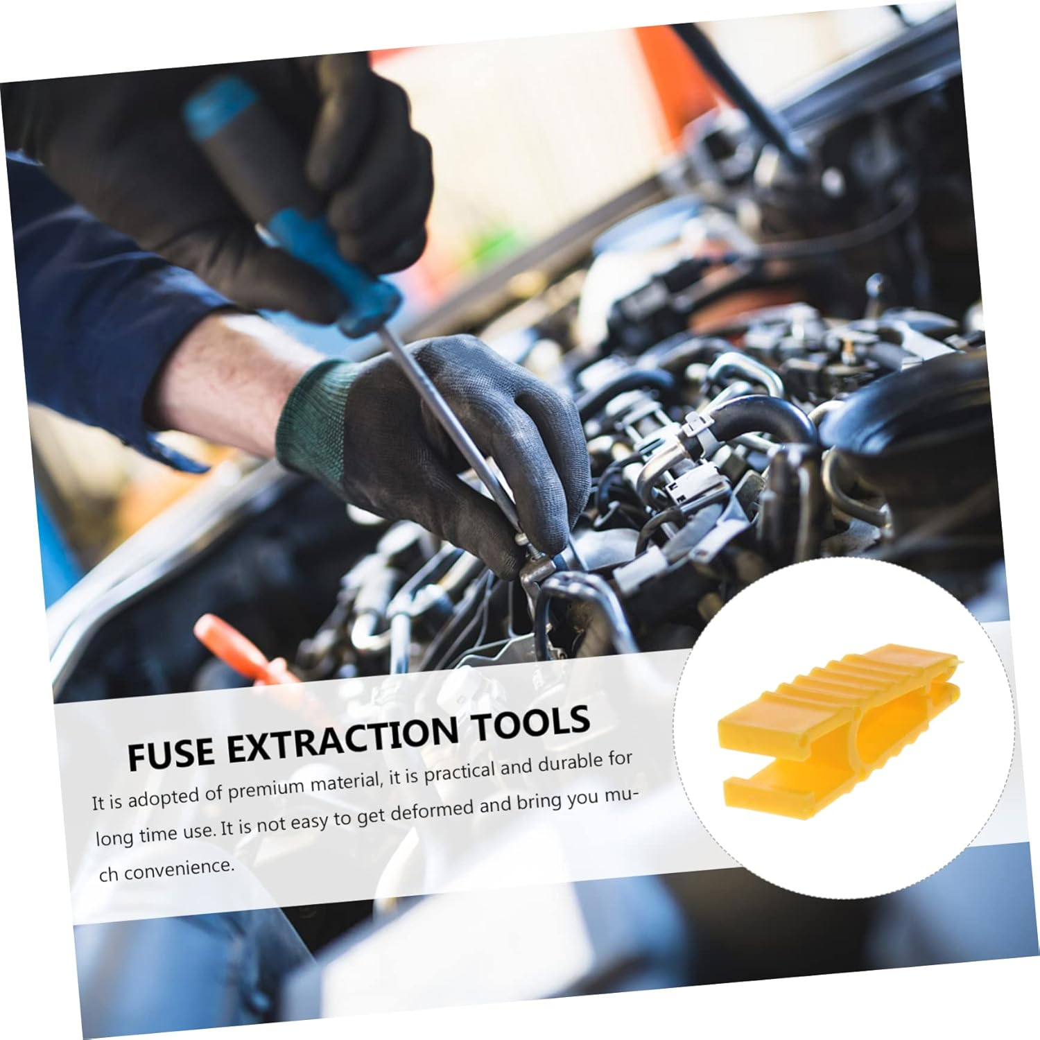 ARTIBETTER 50Pcs Plastic Car Fuse Puller Automotive Relay Puller Fuse Clamp Remover Tool for Car Extraction Tools and Motorcycle Remover image number 4