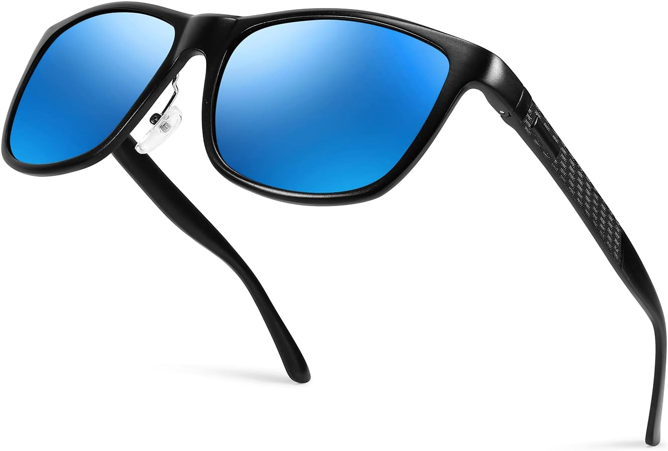 FEISEDY Classic Square Polarized Sunglasses for Men Vintage Trendy Retro Shades B1038