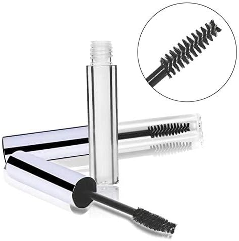 10Pcs 4Ml Empty Mascara Tube and Wand, DIY Mascara Container with Cap,Eyelash Tubes Vials Bottle with Rubber Inserts and Funnels Kit for Castor Oil image number 5