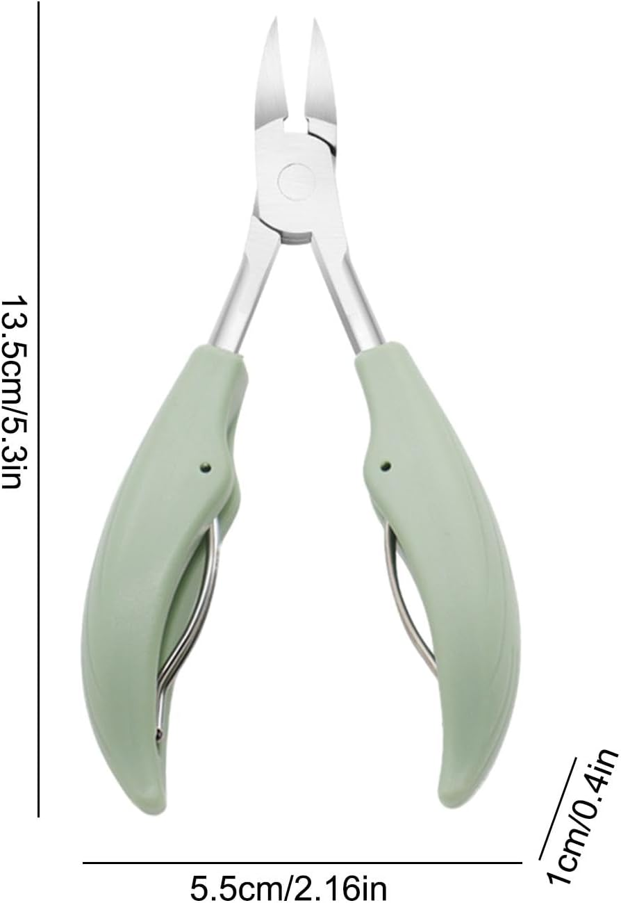 Thick Nail Cutters | Toenails Trimmer | Stainless Steel Pedicure Tools with Non-Slip Rubber Handle, Professional Thick & Ingrown Toe Nail Cutters for Men, Women and Seniors image number 3