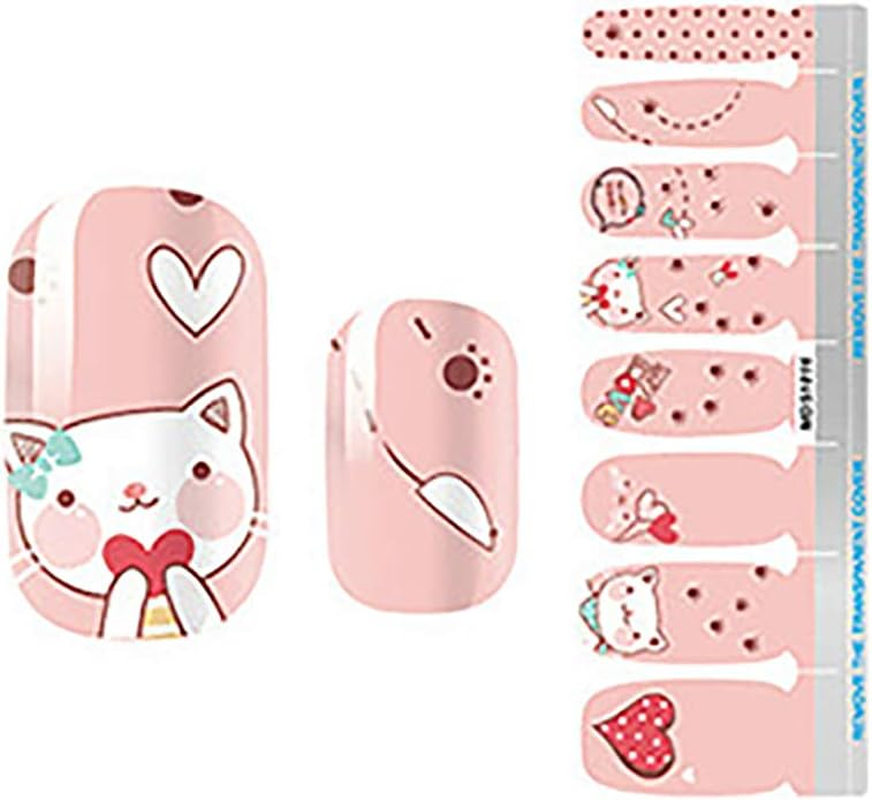 9 Sheets Nail Art Decals Nail Art Stickers Nail Polish Stickers Glitter DIY Self-Adhesive for Girls image number 2