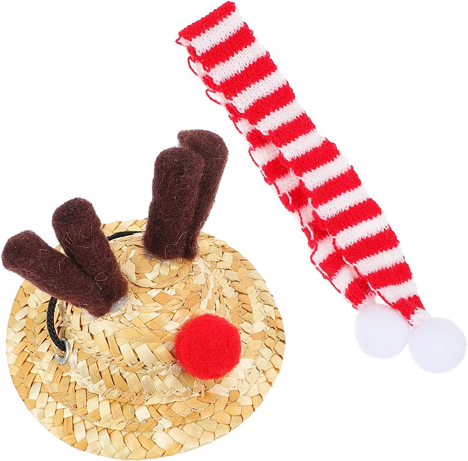 POPETPOP Bearded Dragon Santa Hat for Lizard with Scarf Christmas Costume Clothing Set Xmas Clothes Outfit Holiday Party Photos image number 1