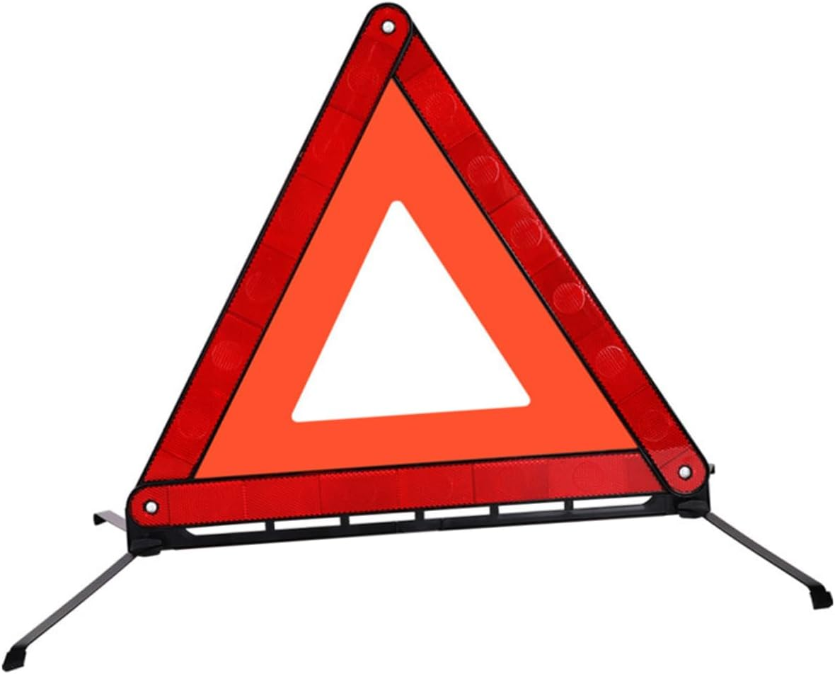 Foldable Reflective Emergency Warning Triangle Tripod Stand, Road Trip Essential Safety Triangle for Adults, Portable Car Breakdown Safety Sign image number 6