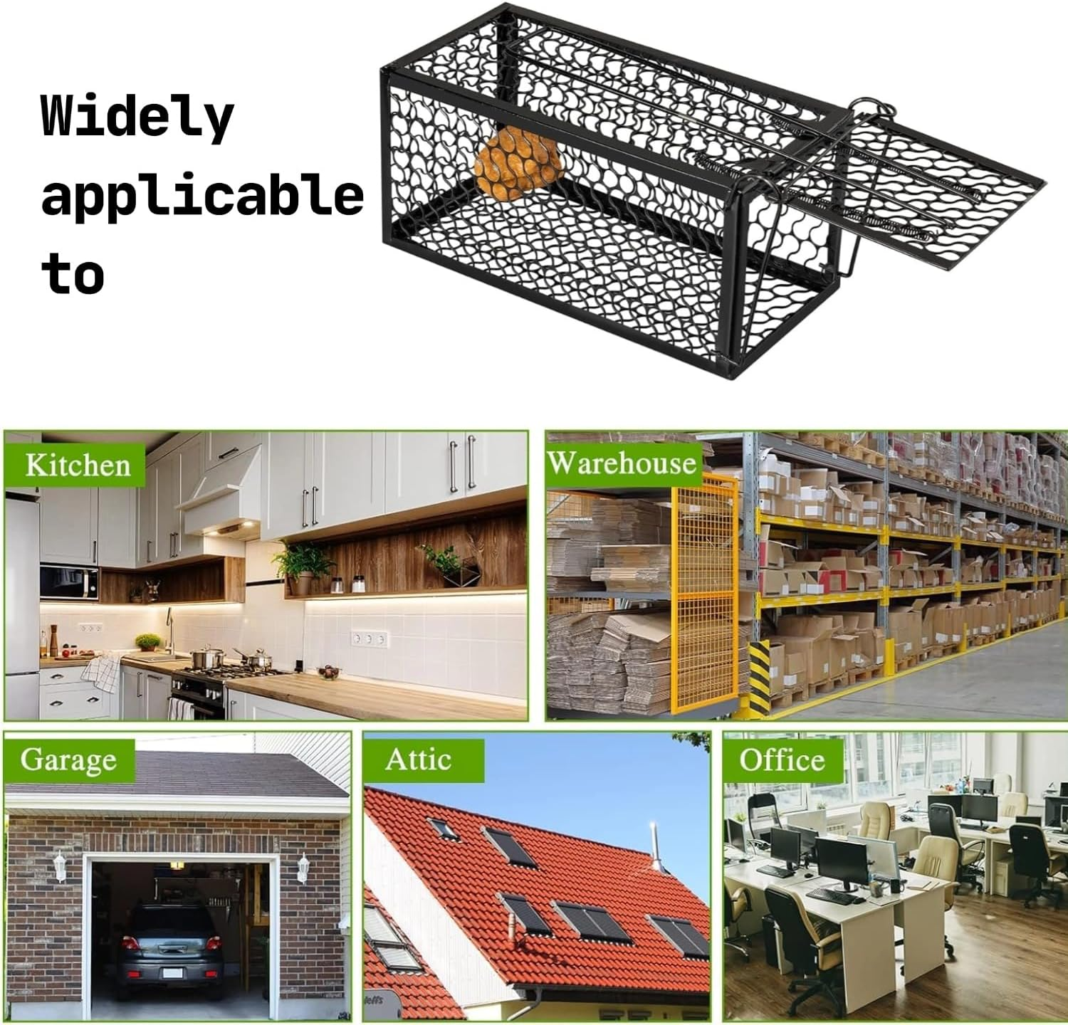 Lyfengdeam Humane Mouse Trap, Rat Cage Trap Suitable for Capturing Mice or Hamsters Alive, Friendly Small Animal Humane Live Cage Rat （2 Pack ） image number 6