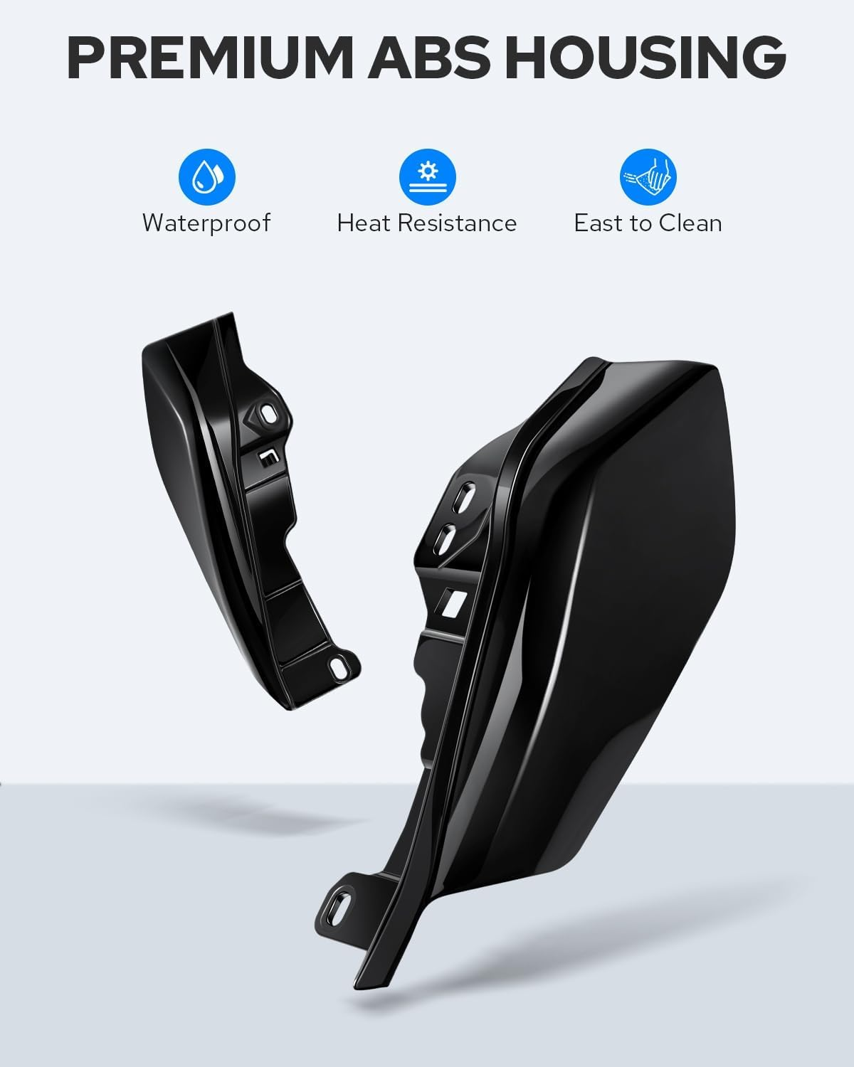 Evervanz Gloss Black Mid Frame Air Deflectors Heat Shields Deflector 2009-2025 Compatible for Harley Davidson Touring Street Glide Road Glide Electra Glide Road King Ultra Limited Tri Glide CVO image number 6