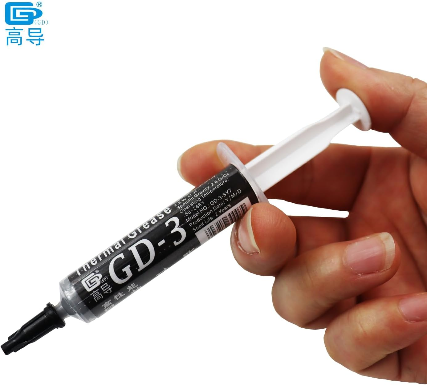 GD-3, 4 Pieces of Net Weight 7 Grams Syringe with Bag Packaging Gray Thermal Conductive Grease Paste Heat Sink Compound Silicone Plaster Computer Cooling BB7 image number 6