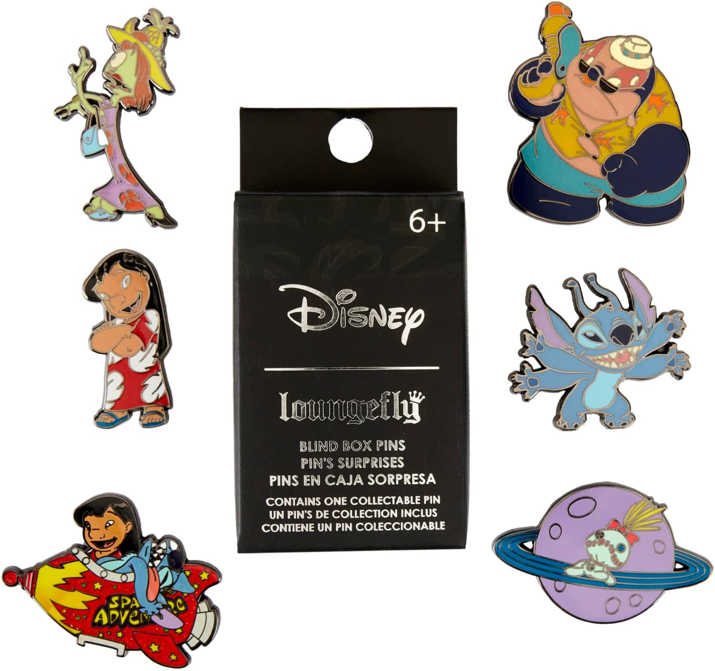 Loungefly Disney Lilo & Stich - Space Adventures - Blind Enamel Pin Purchase - Disney: Lilo & Stitch Enamel Pins - Cute Collectable Novelty Brooch - for Backpacks & Bags - Gift Idea image number 1