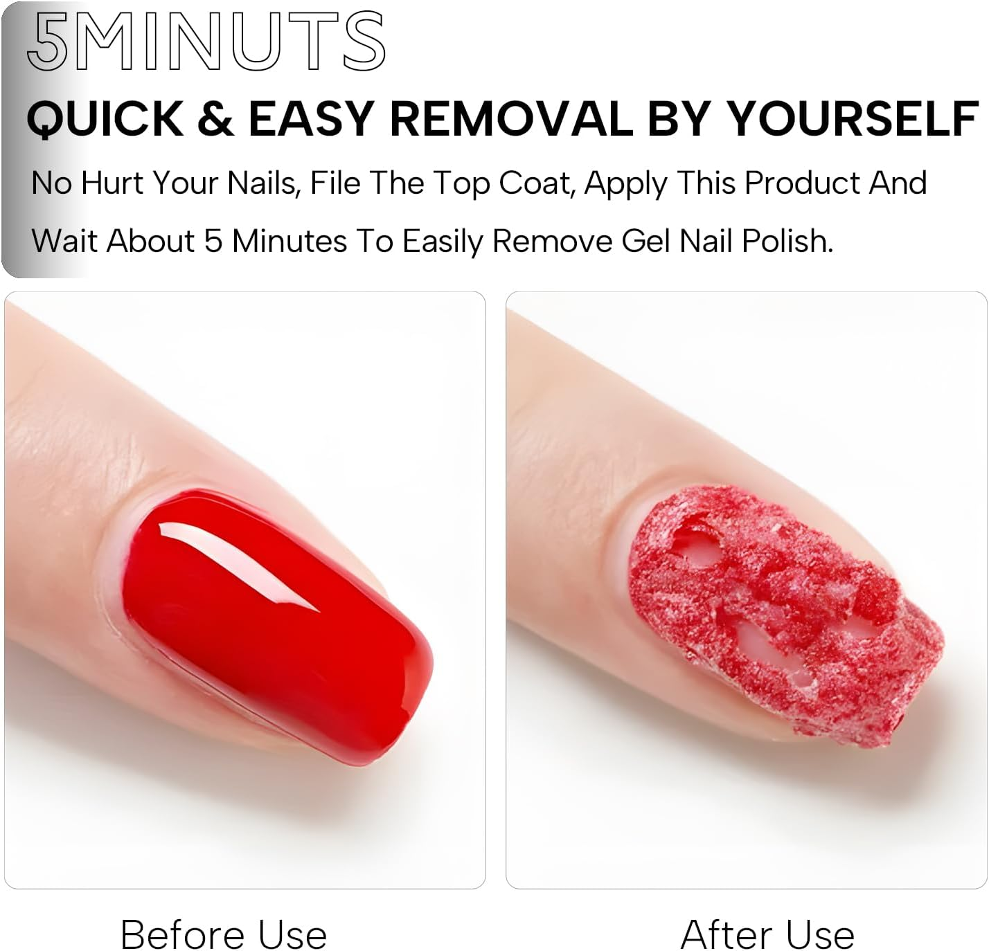 Vishine Gel Nail Polish Remover, Professional Gel Polish Remover for Nails,Quick & Easy Polish Remover in 3-5 Minutes,No Need for Foil, Soaking or Wrapping 16Ml image number 2