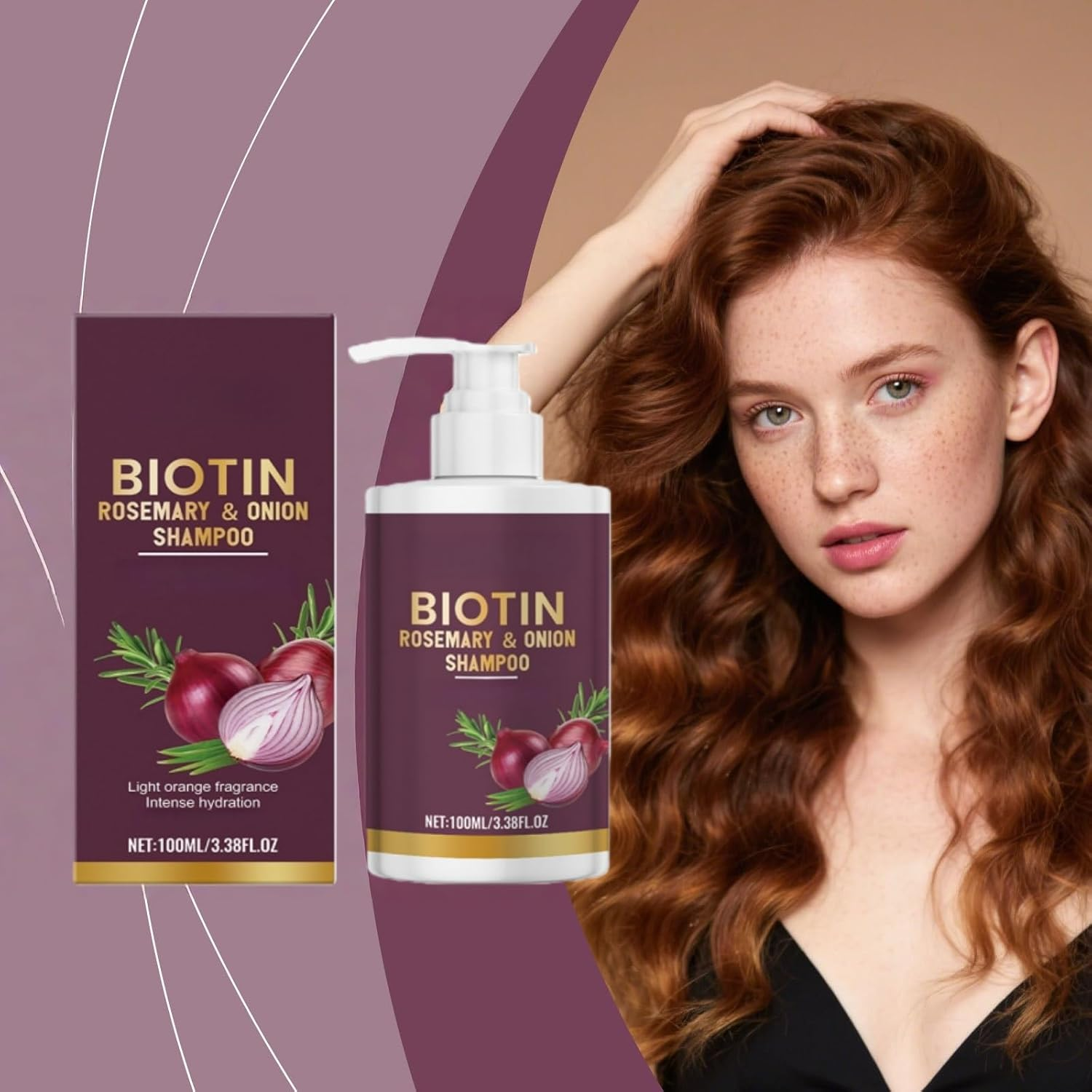 Onion Biotin & Rosemary Shampoo, Volumizing Shampoos for Thinning Hair & Greasy Hair Shampoo, Travel & Volumes Shampoos for Curly Hairs, Thicker & Stronger Hairs for Men & Women (2) - 2 image number 5