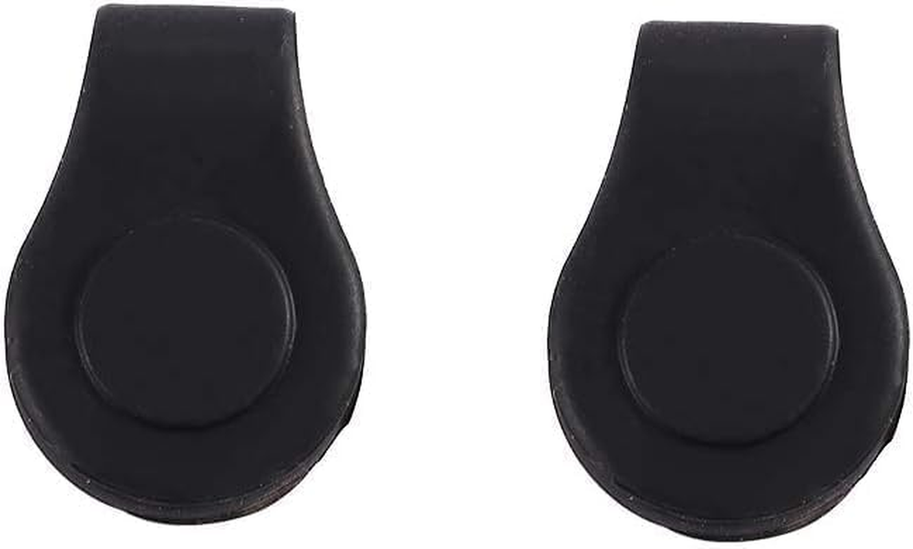 Puryupearl 2 Pcs Black Silicone Golf Hat Clip, Golf Cap Clip Golf Accessories Golf Gift Golf Ball Marker for Men Women Silicone Ball Marker Holder Golf Ball Markers On-Course Accessories image number 2