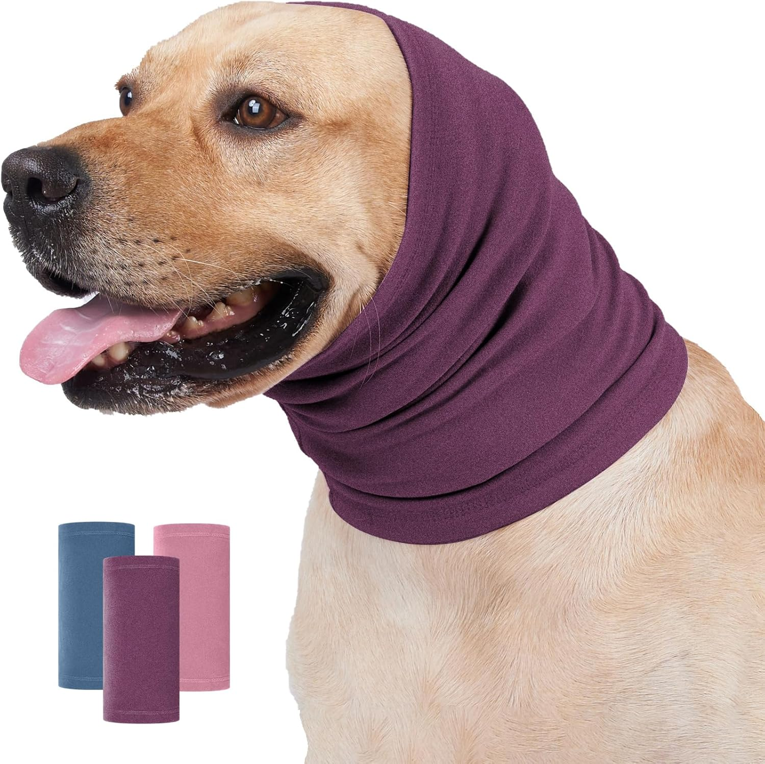 Nanaki Dog Calming Hoodie Quiet Head Cover Sleeves - Ear Covers Hood for Noise Bath, the Grooming and Force Drying Head Protection for Anxiety Relief and Calming Dog Neck and Ear Warmer