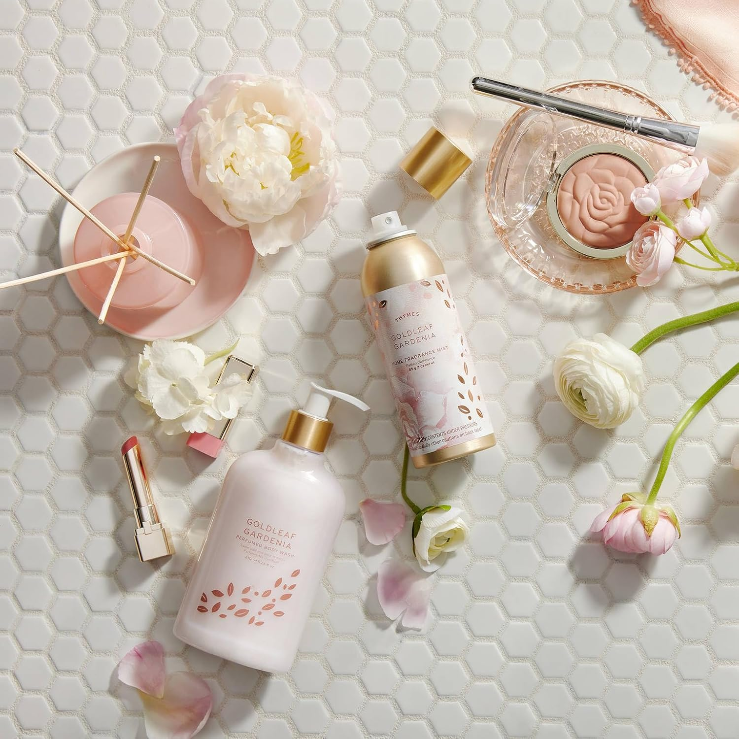 Thymes Goldleaf Gardenia Perfumed Body Wash 270Ml/9.25Oz image number 2