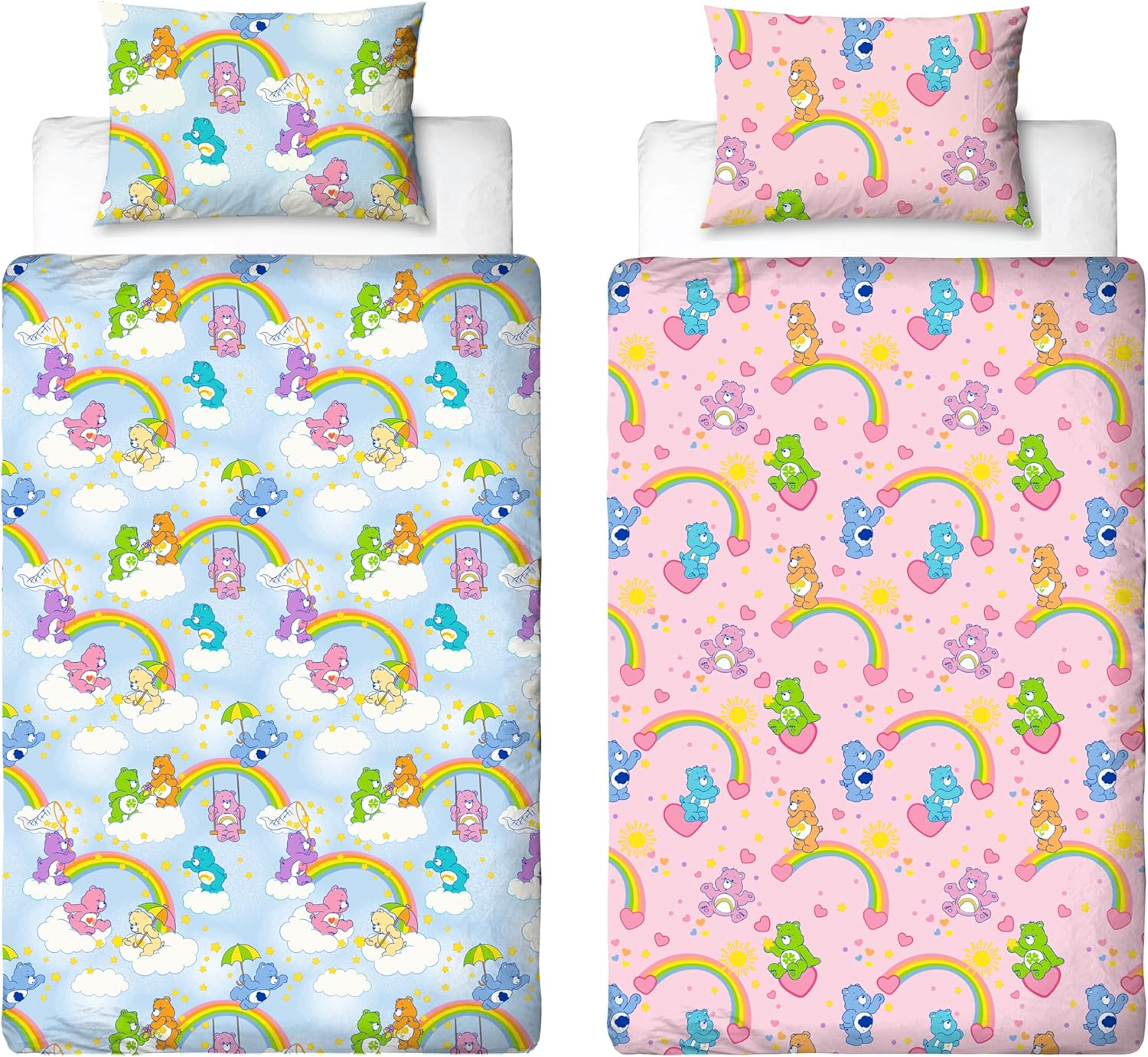 Care Bears Officially Licensed Sunshine Design Single Duvet Cover Set | Reversible 2 Sided Bedding Including Matching Pillow Case | Perfect for Kids Bedroom | Polycotton image number 6