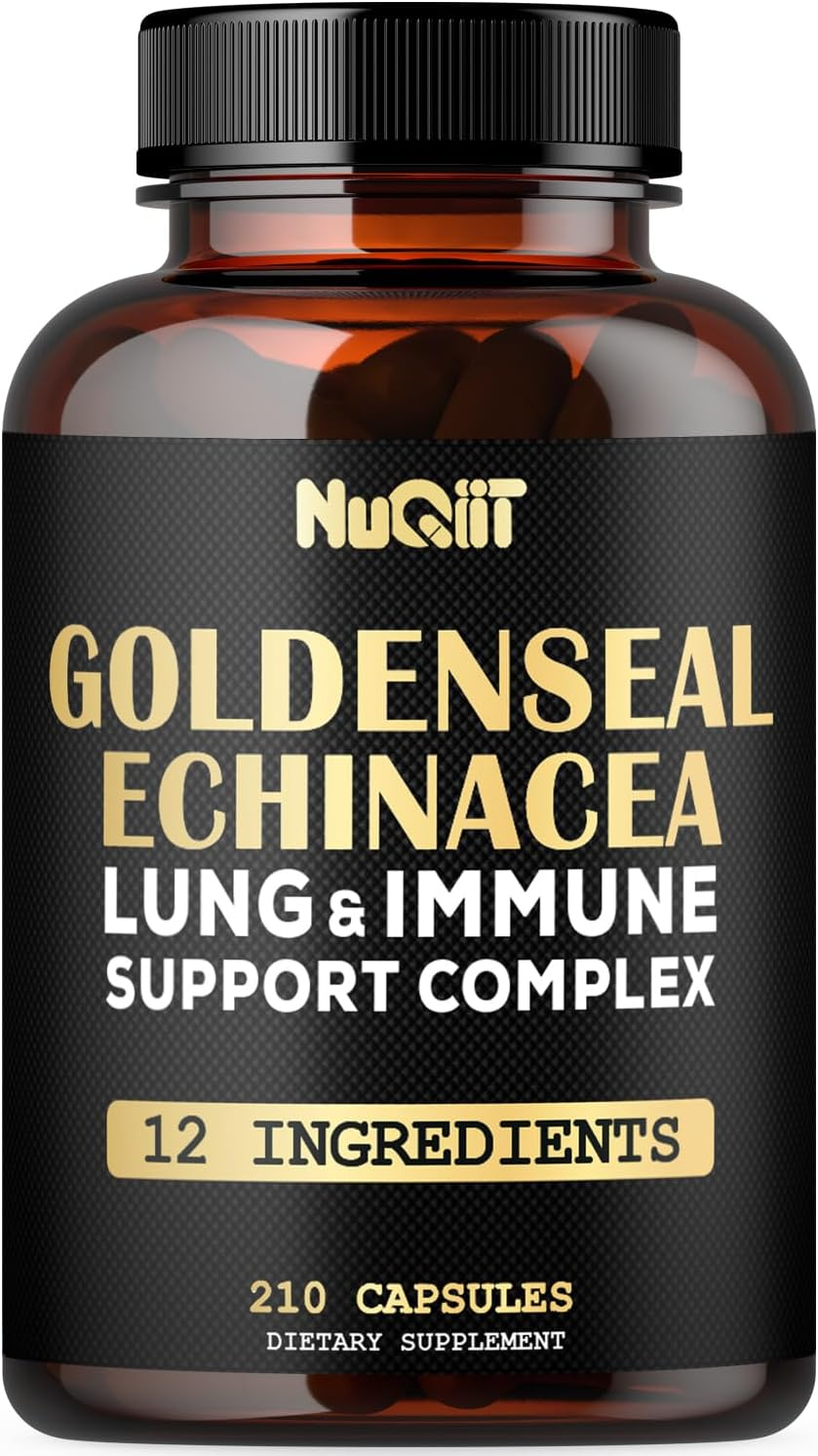 210 Capsules - 1000Mg Goldenseal Root Capsule with Panax Ginseng Root, Bromelain, Immune Support Complex as Elderberry, Garlic Bulb - Digestive Health, Body Balance & More - Goldenseal Root Powder image number 6