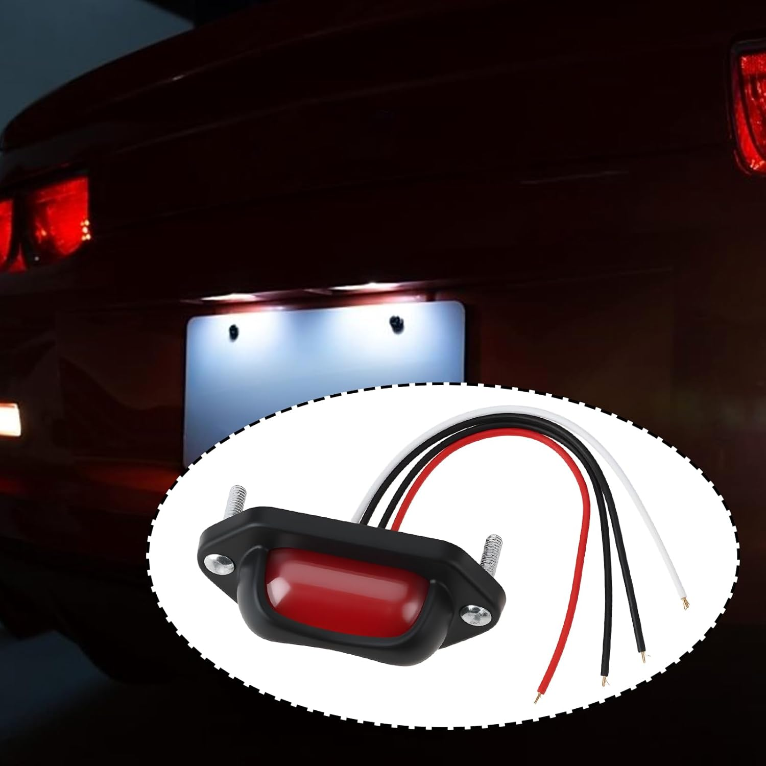 SING F LTD 2Pcs 12-24V LED Number Plate Light for Trucks Trailers Cars Rvs Boats image number 4