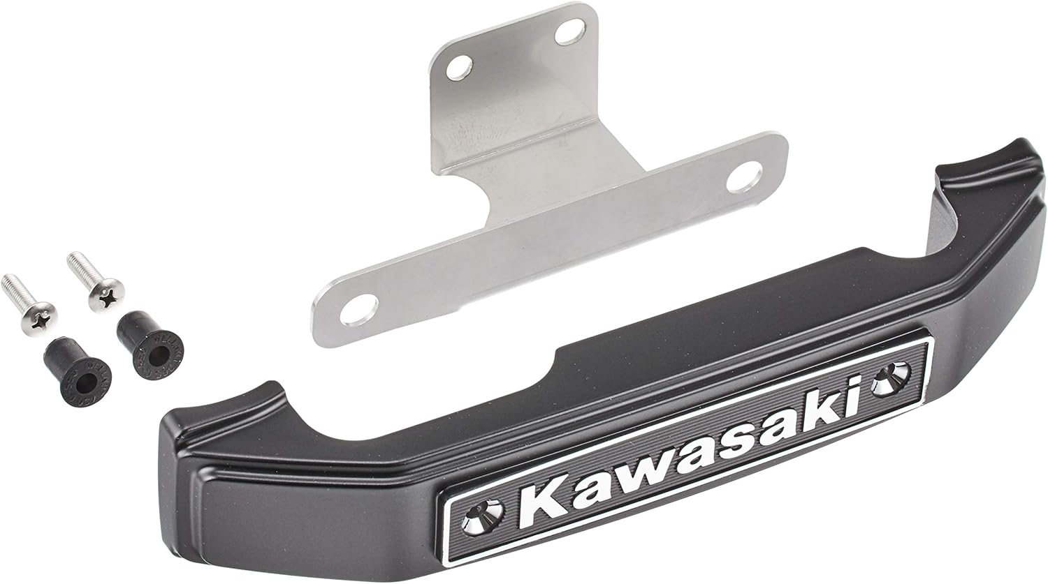 PMC Z900RS Kawasaki Stem Emblem Set, Lowercase with Mounting Stay, Black 189-1026 image number 4