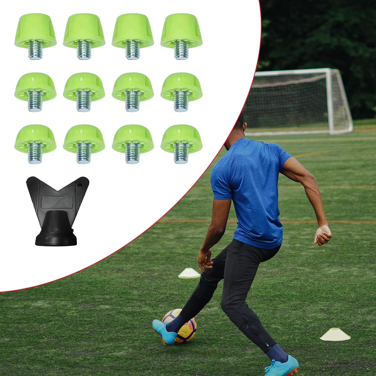 Amagogo 12X Soccer Studs Track Shoes Spikes Universal Firm Ground M5 Threaded anti Slip Football Boot Studs for Indoor Outdoor Sports image number 3