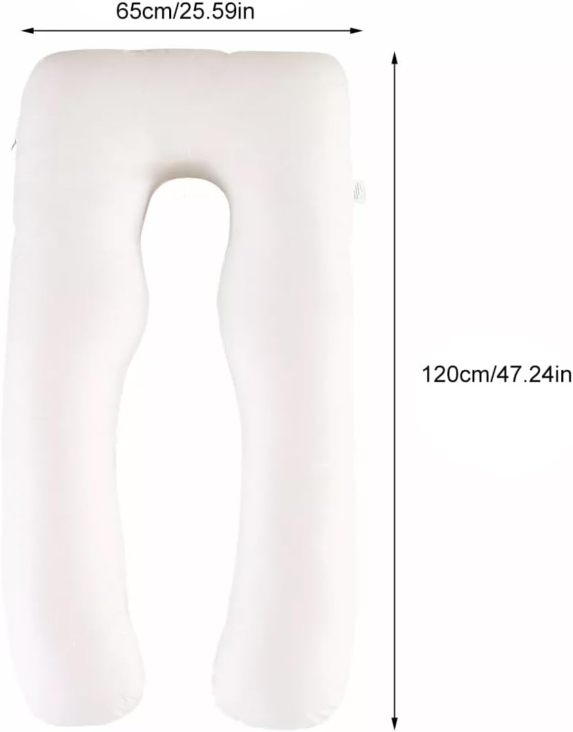 AIMALL U-Shaped All-Cotton Maternity Pillow Multifunctional Lumbar Side Sleep Cushion - Grey image number 6