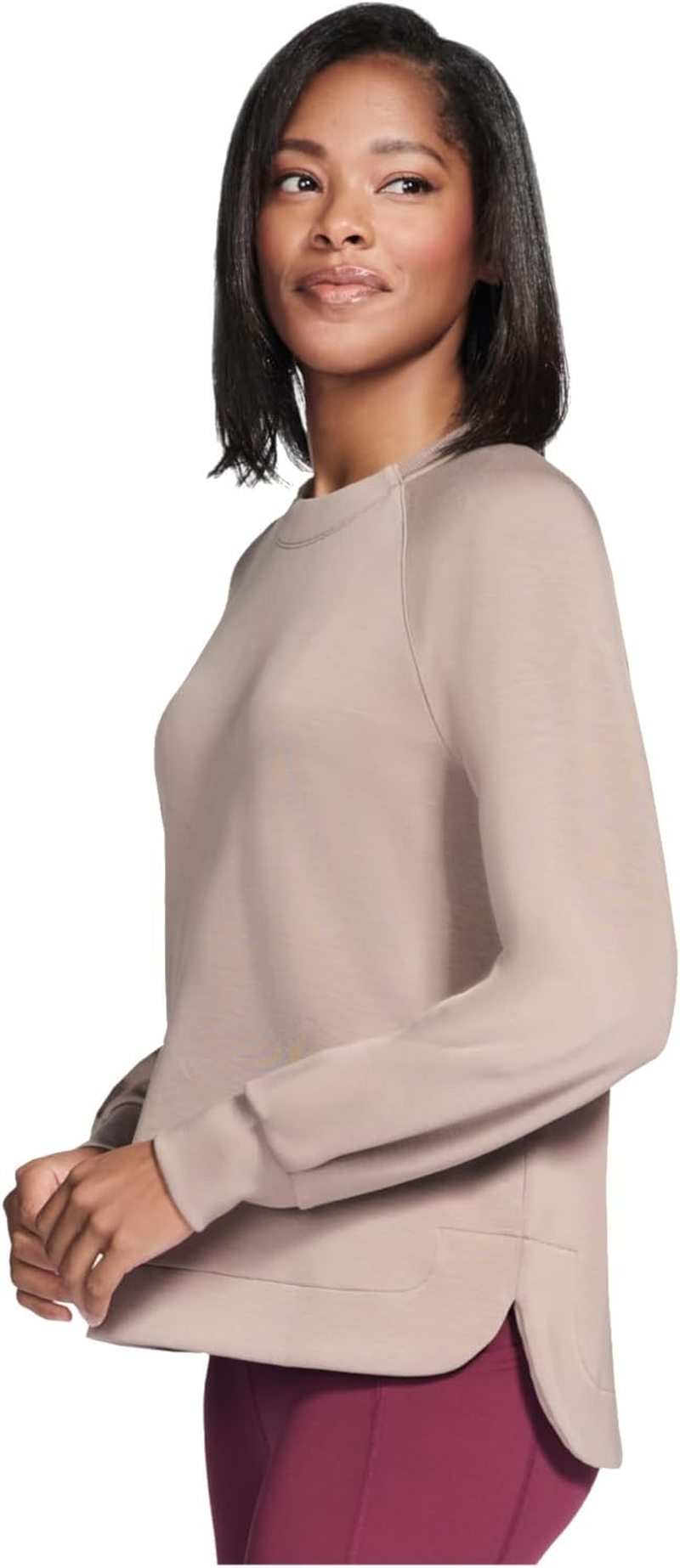 Skechers Women'S Skechluxe Elevate Crewneck, Desert, M image number 2