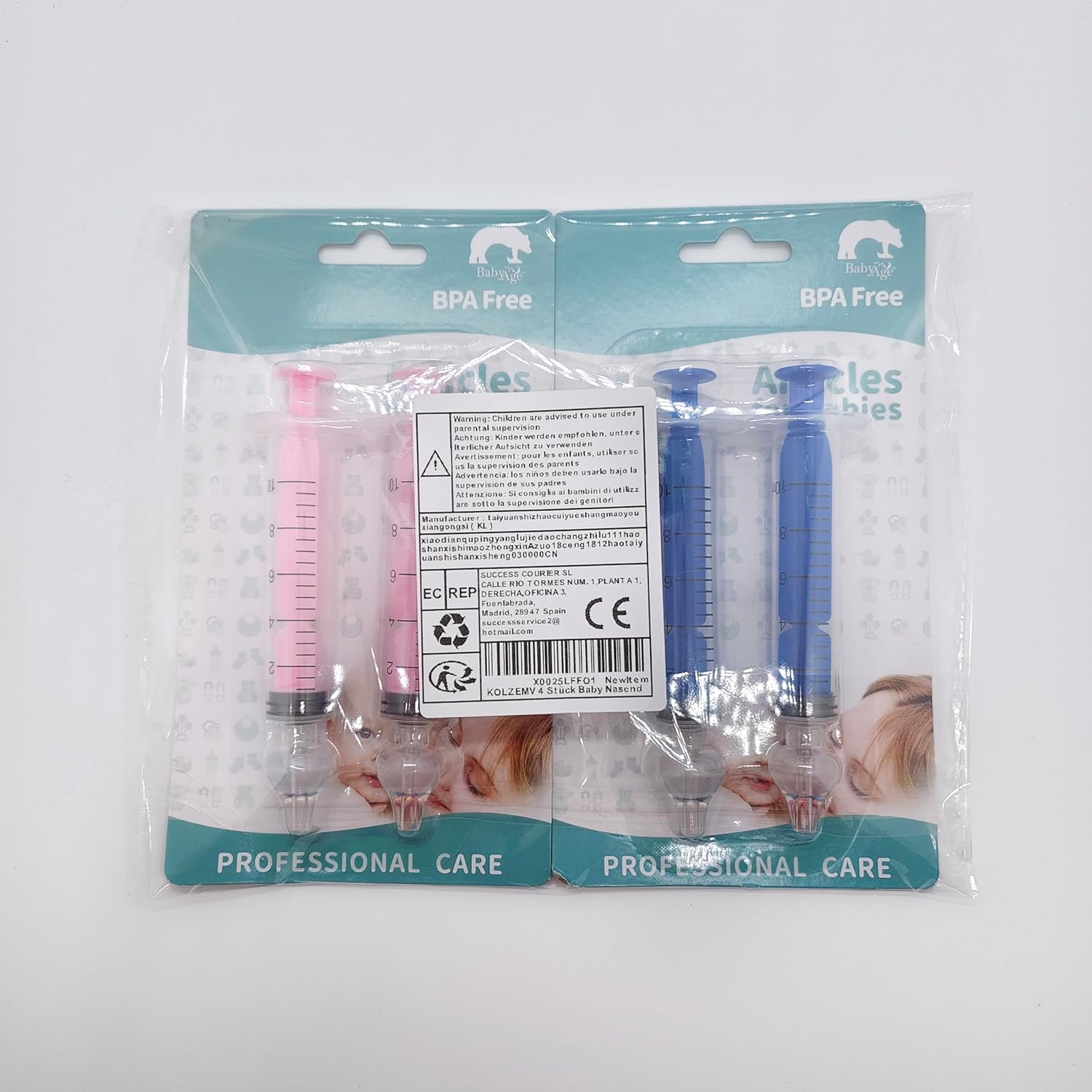 Pack of 4 Baby Nose Shower, Nose Shower Children, Reusable Nose Cleaner, 10 Ml Nose Rinse Children Portable Nose Cleaner, Nose Washer, Safe and Comfortable