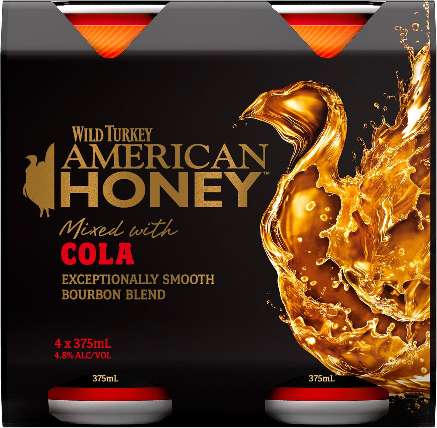 American Honey and Cola Can 375 Ml (Pack of 4) image number 1
