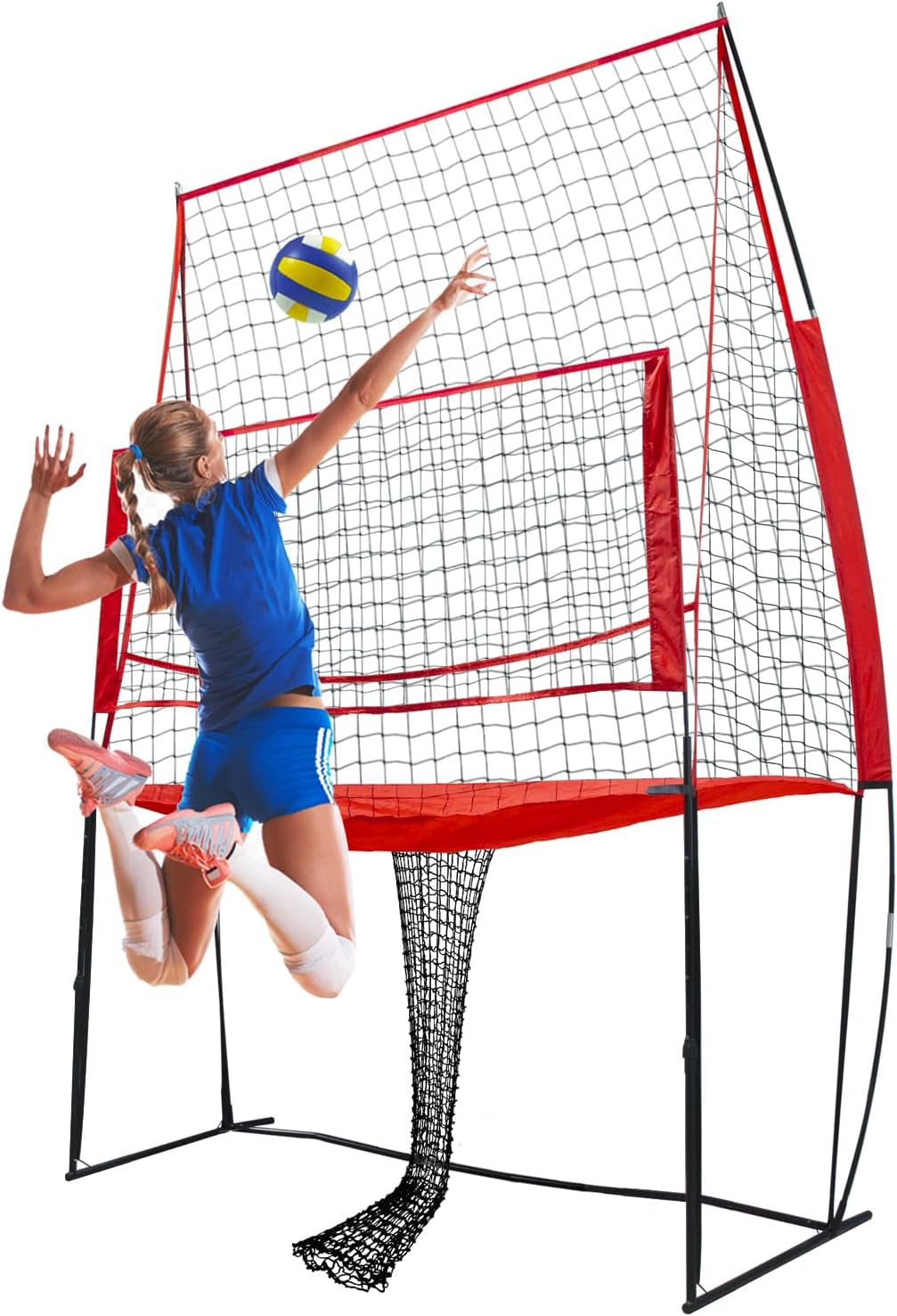 Kasifei Volleyball Training Practice Net Station, Adjustable Volleyball Training Equipment, Perfect for Spiking, Blocking and Volleying image number 3
