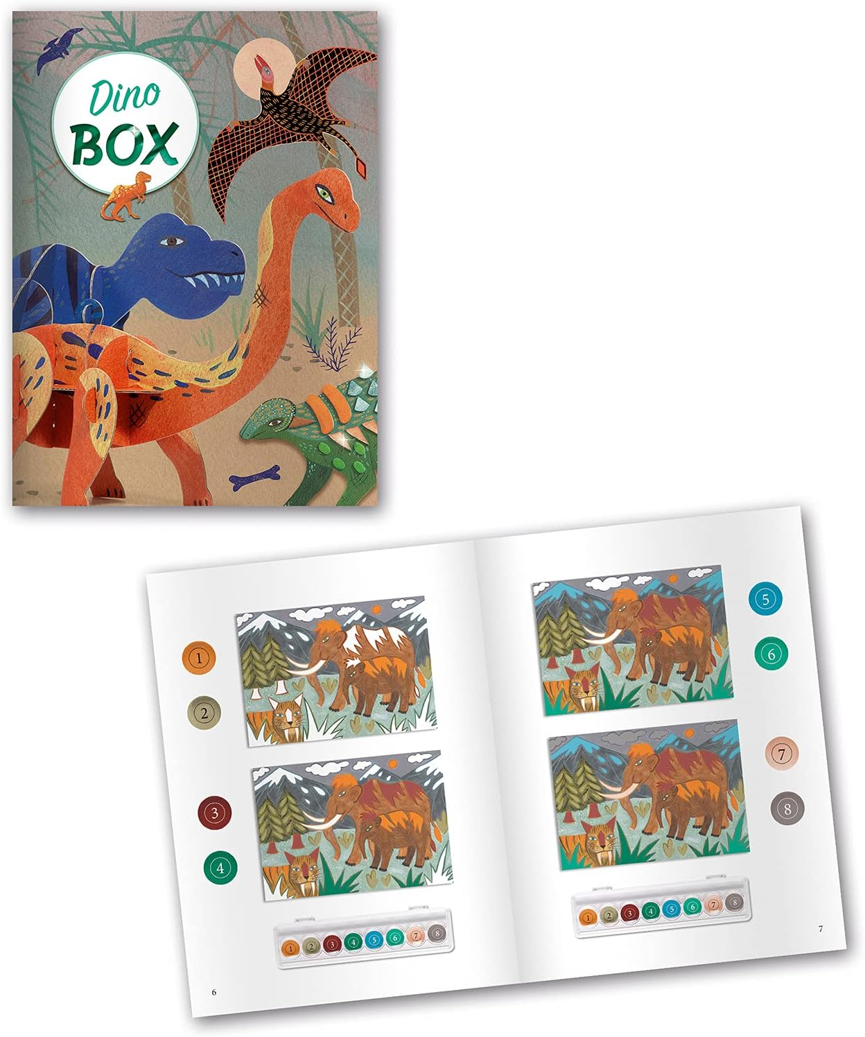 Djeco DJ09331 Multi-Craft Activity Box -The World of Dinosaurs